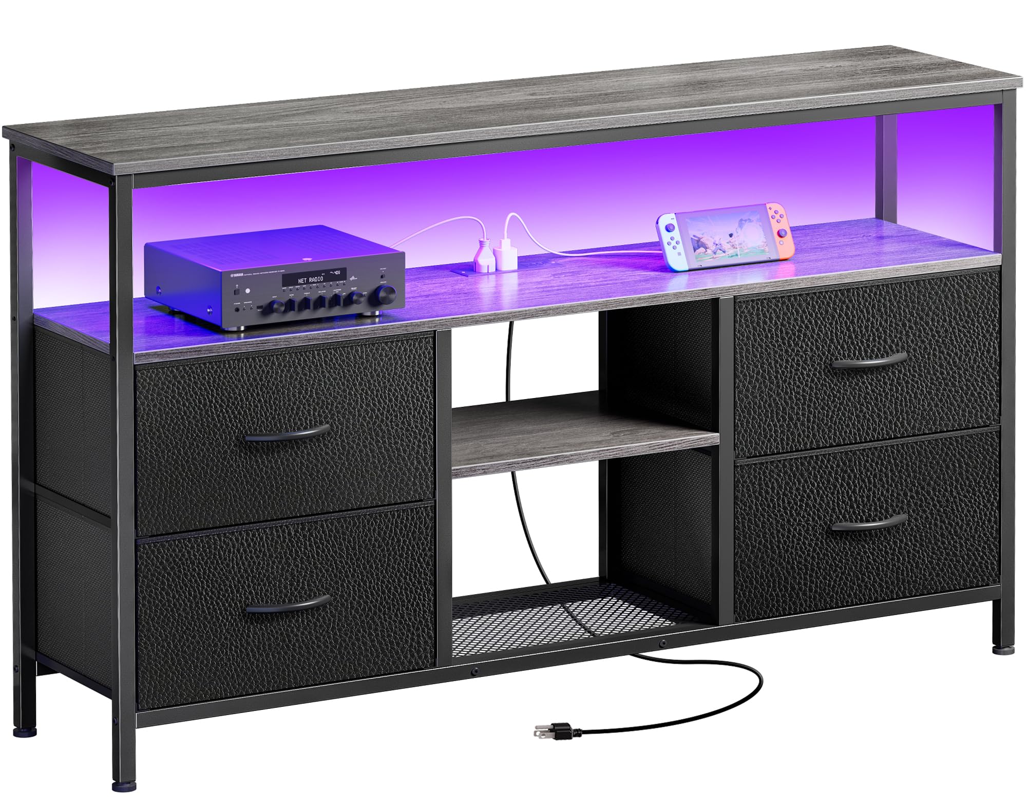 Huuger 47" TV Stand Dresser with Outlets