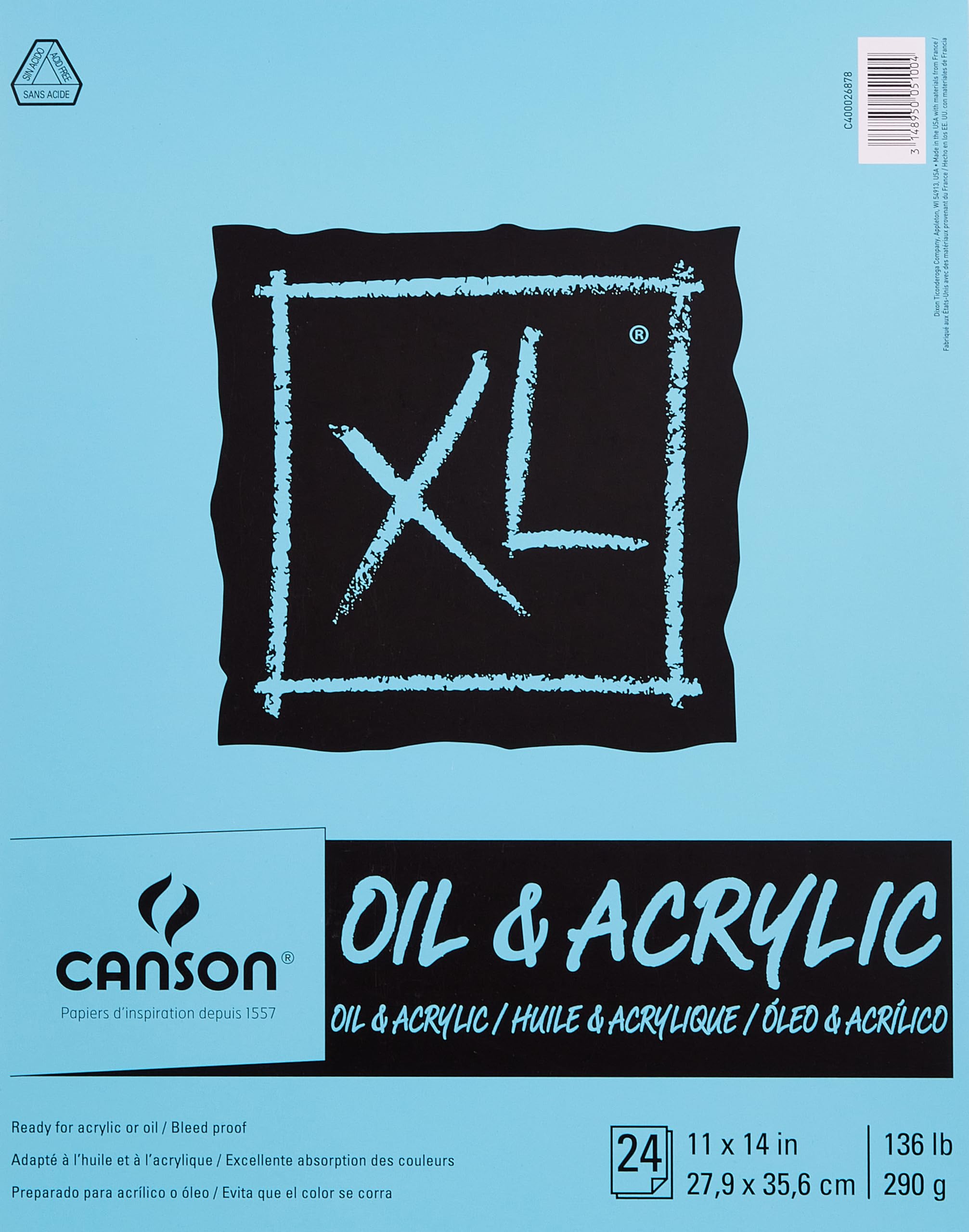Canson XL Oil & Acrylic Paper (136lb/290gsm)