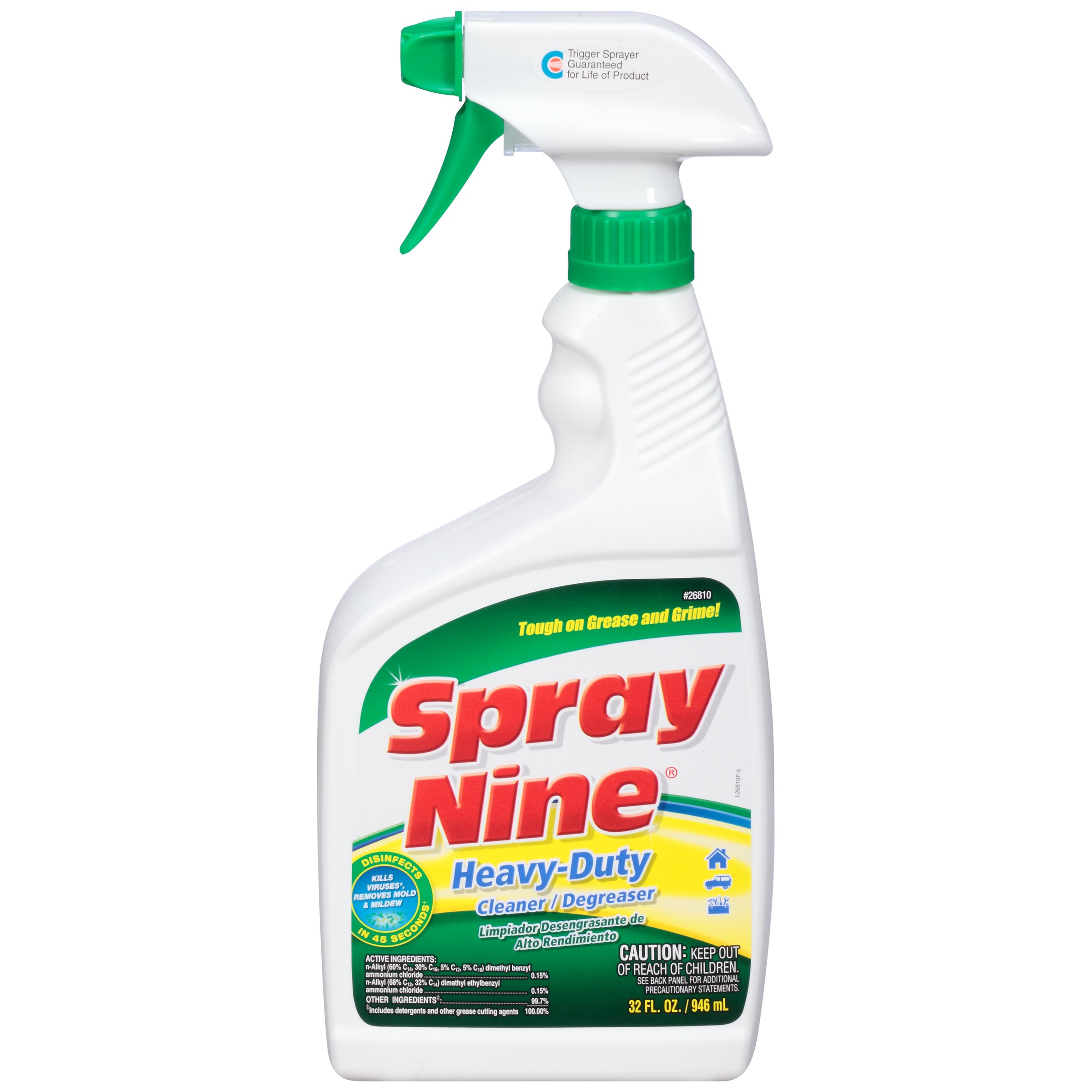 Spray Nine Heavy Duty Cleaner, Degreaser & Disinfectant, 32 oz