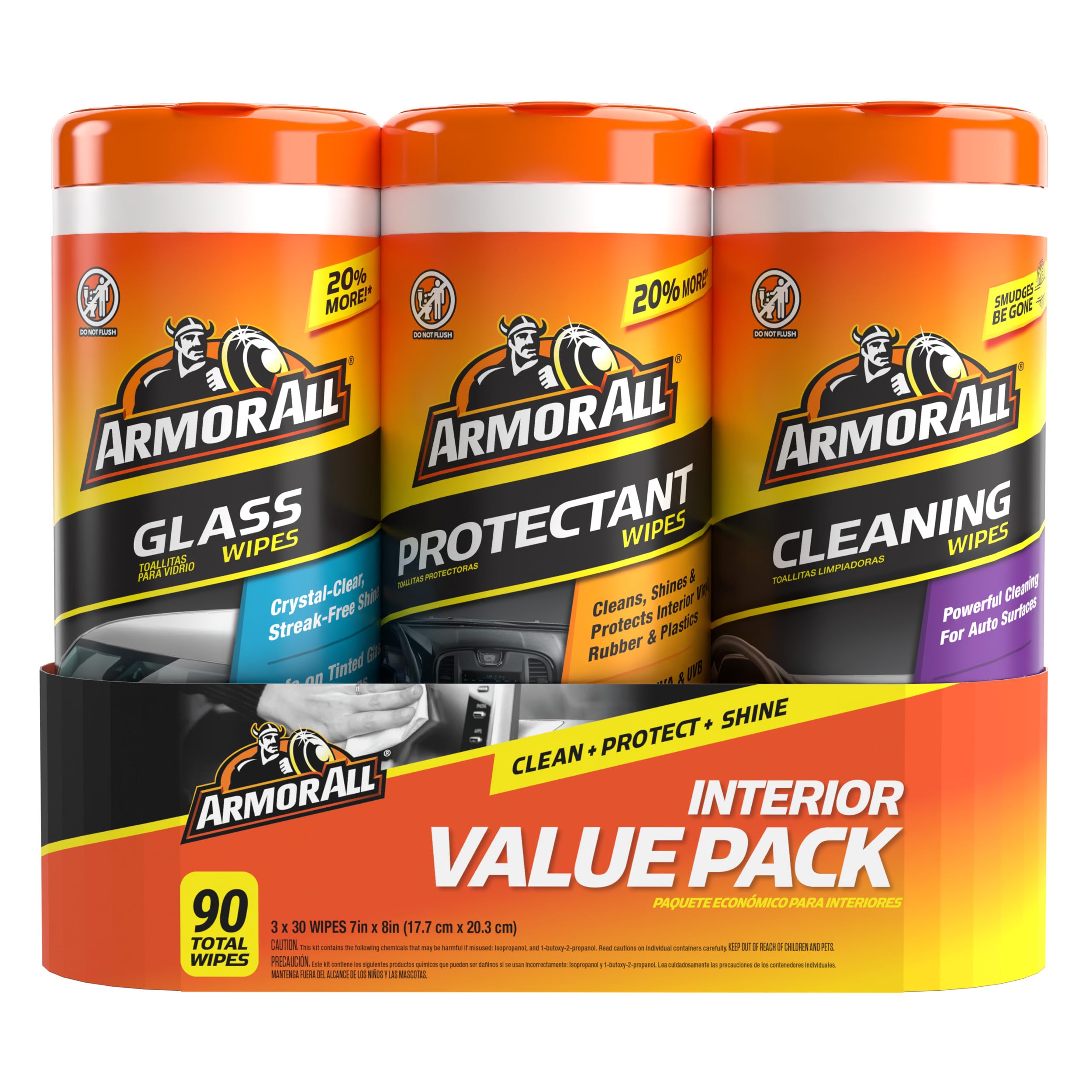 Armor All Protectant, Glass & Cleaning Wipes
