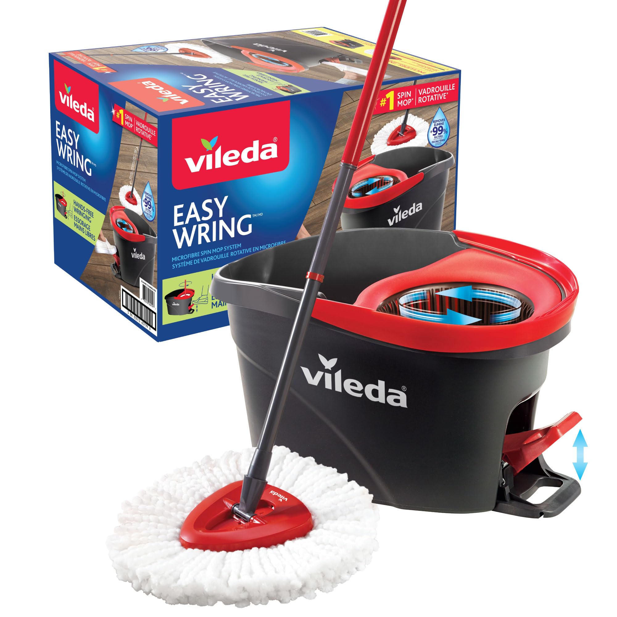 Vileda EasyWring Microfibre Spin Mop & Bucket Floor Cleaning System