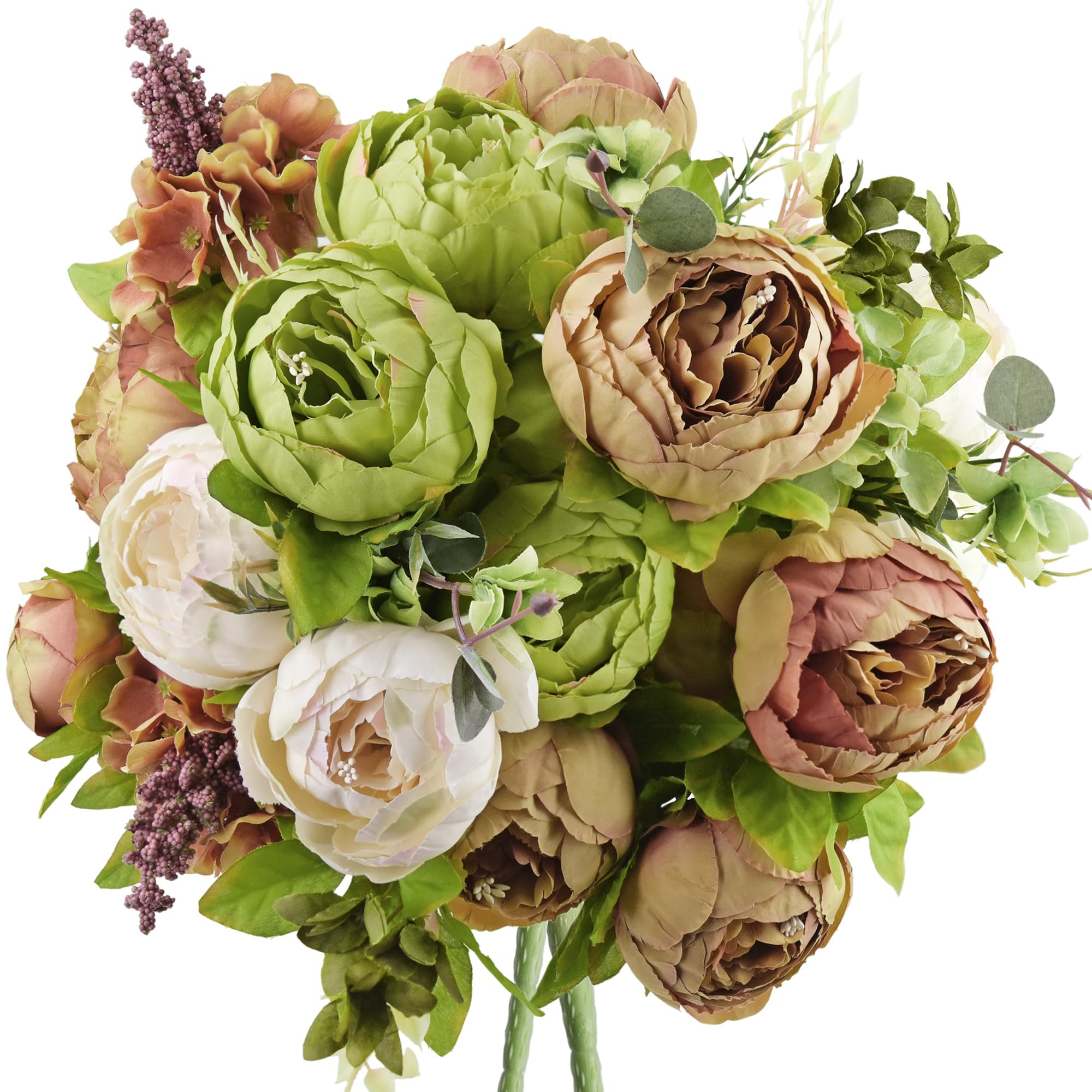 FiveSeasonStuff Faux Peony Bouquet Set