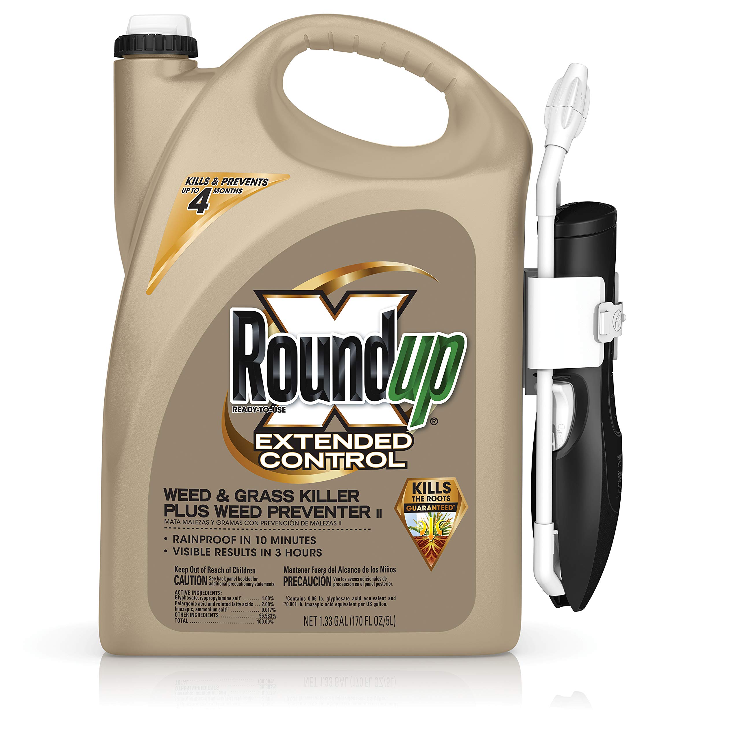Roundup Extended Control Weed & Grass Killer Plus Weed Preventer II — Ready-to-Use Comfort Wand