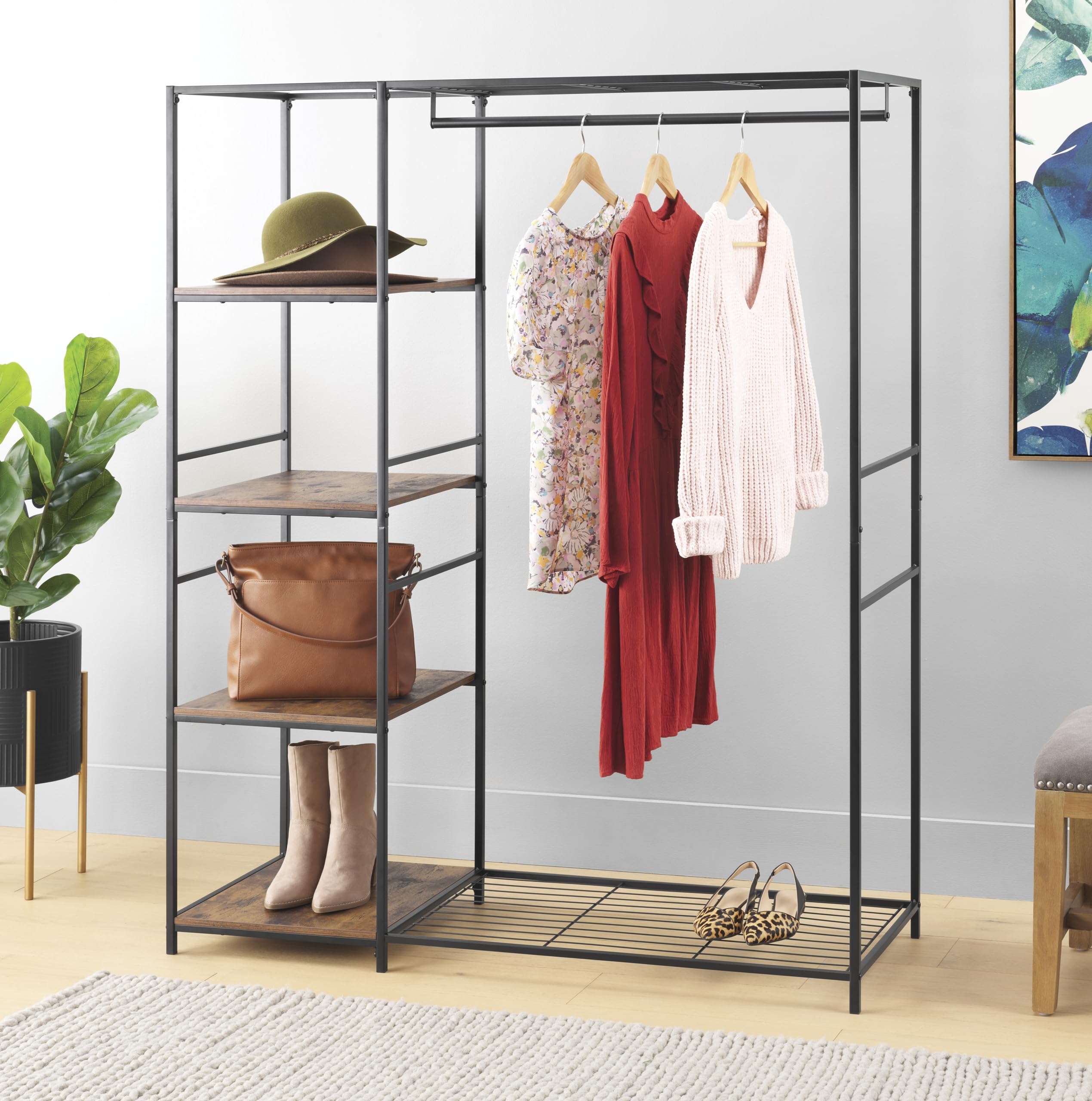 Whitmor Modern Industrial Closet Organizer