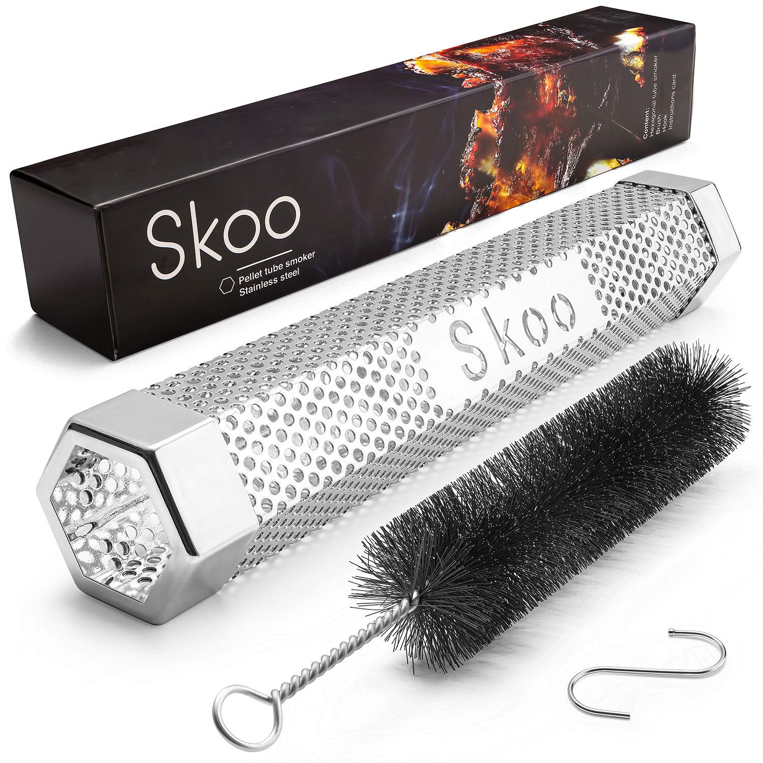 Skoo 12" Hexagonal Pellet Smoker Tube