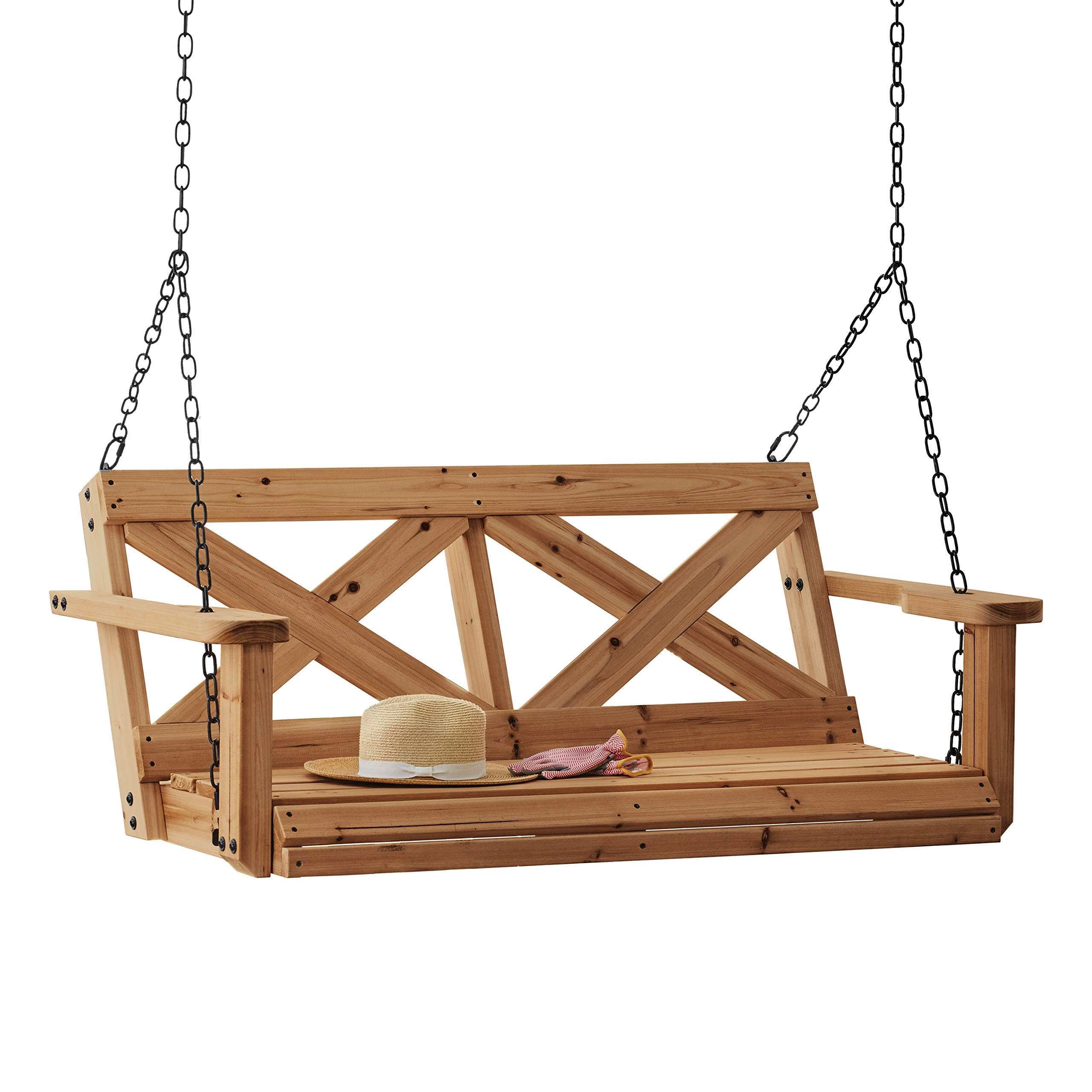 Backyard Discovery Cedar Farmhouse Porch Swing