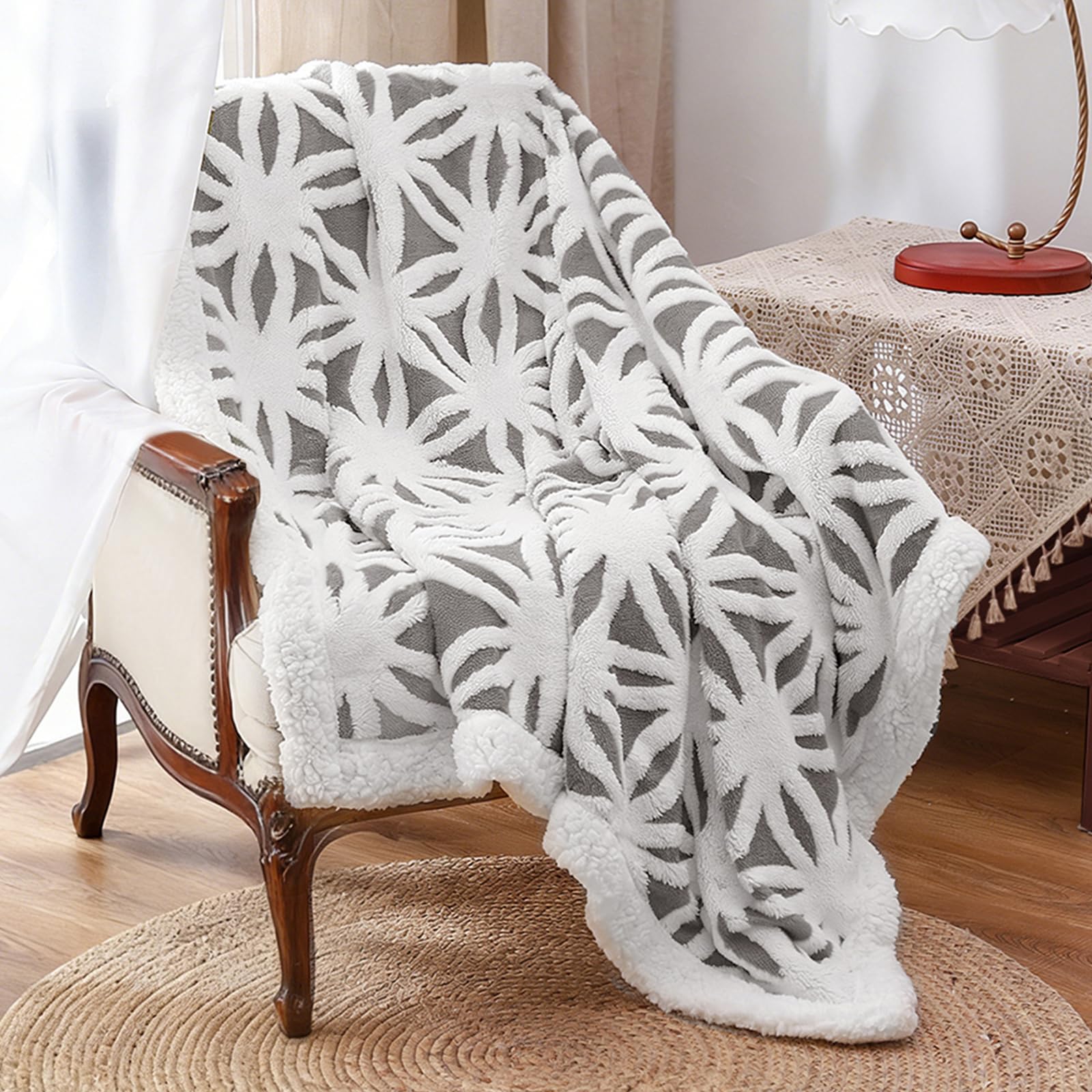 LOMAO Sherpa Fleece Throw