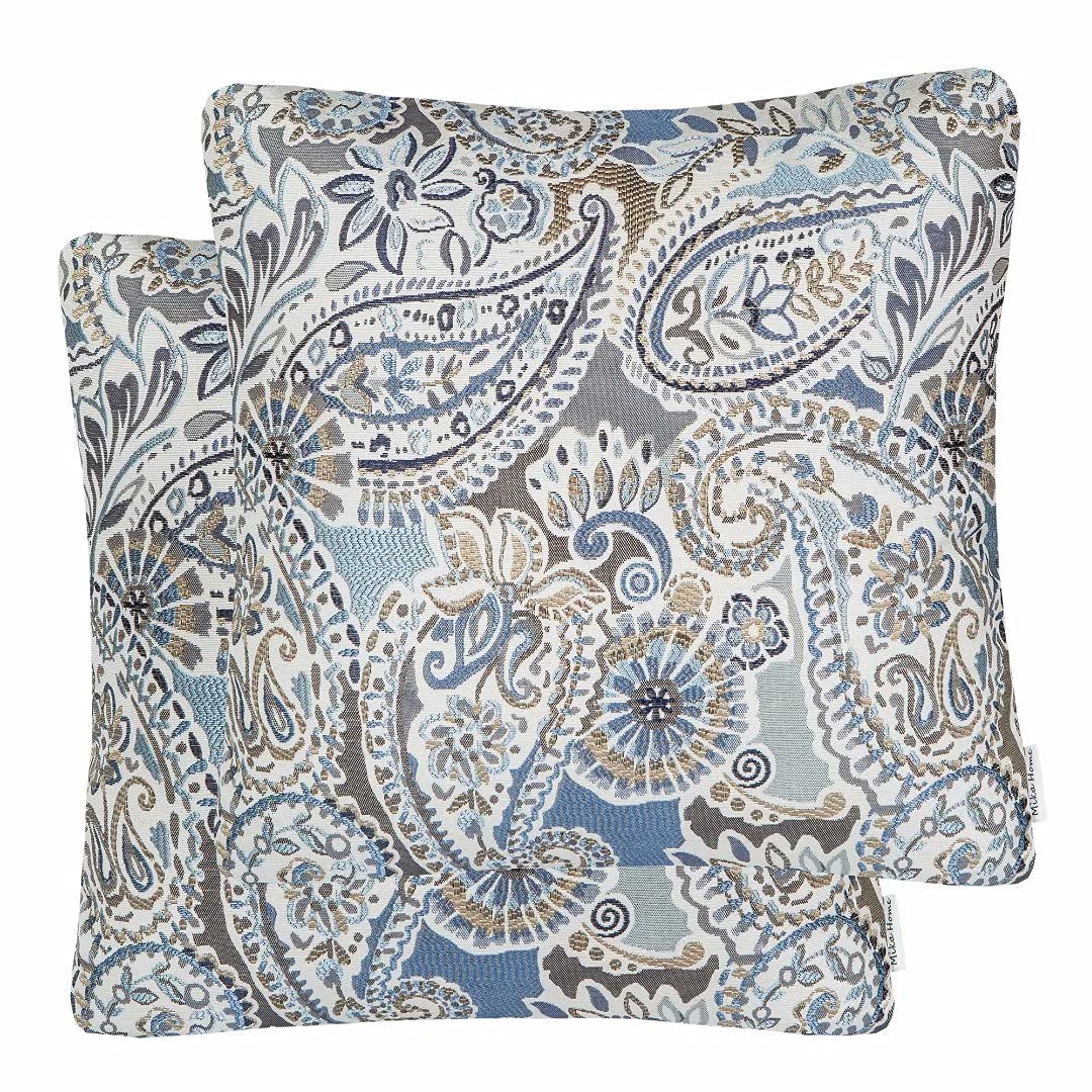 Mika Home Jacquard Paisley Pillow Covers