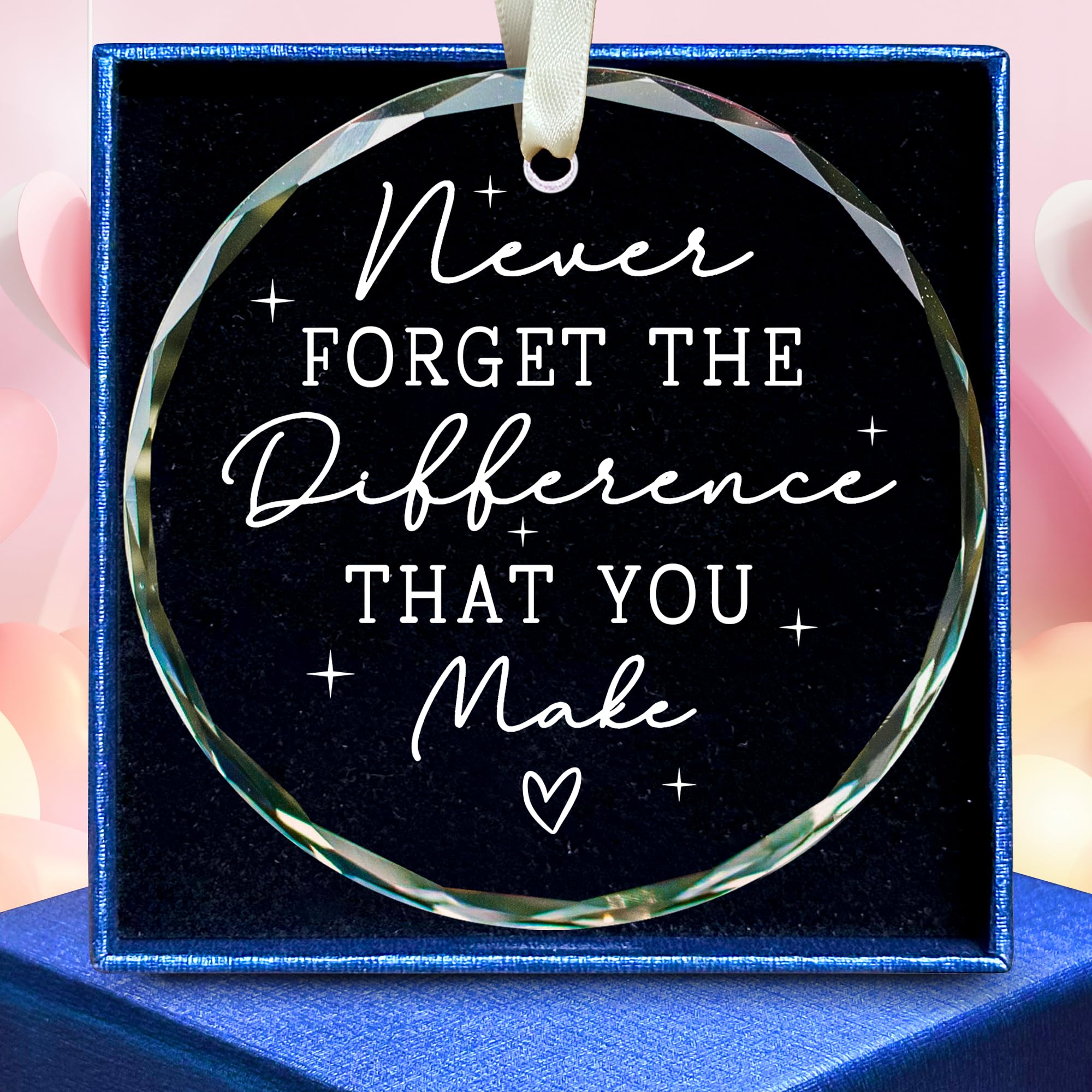 Glass 'Never Forget The Difference You Make' Ornament