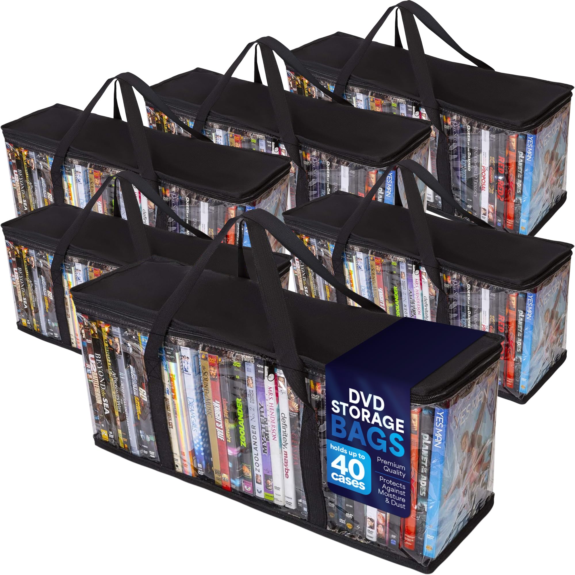 Besti 6-Pack DVD Storage Bags (Clear)