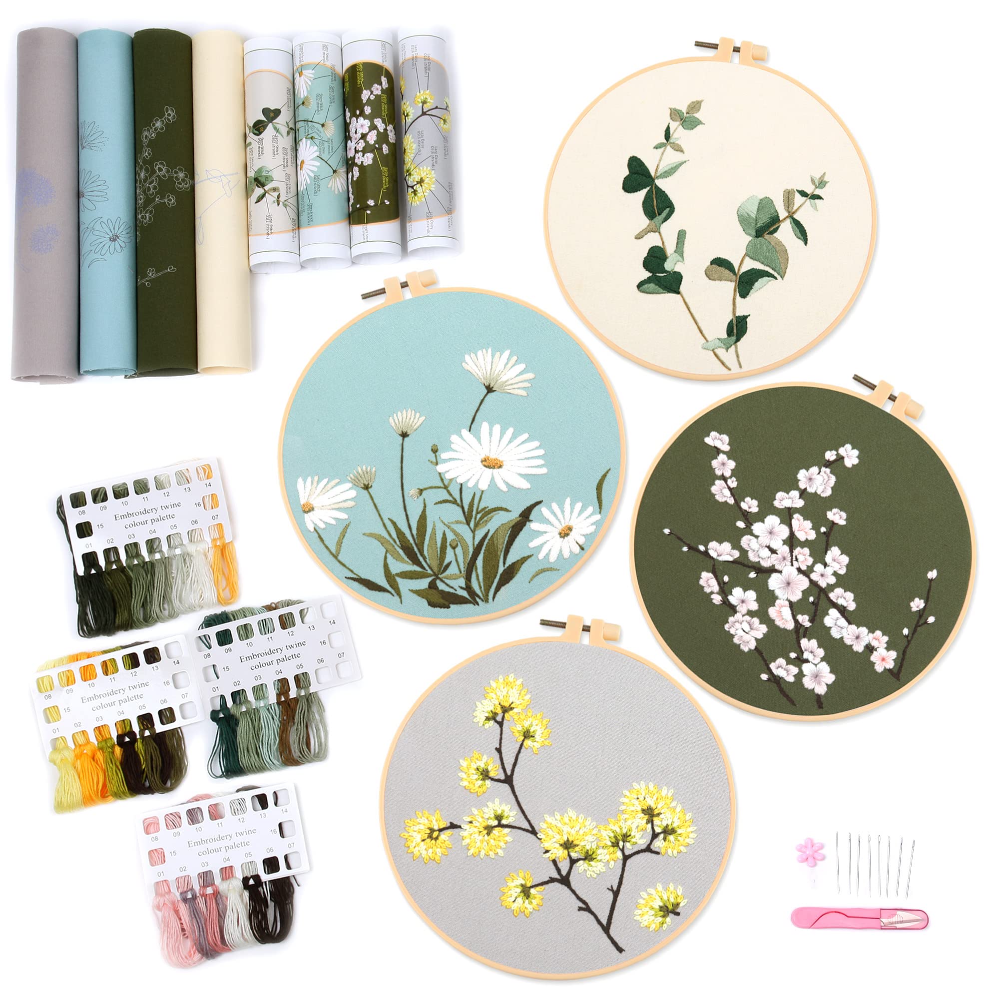 REEWISLY Embroidery Kit — 4 Patterns