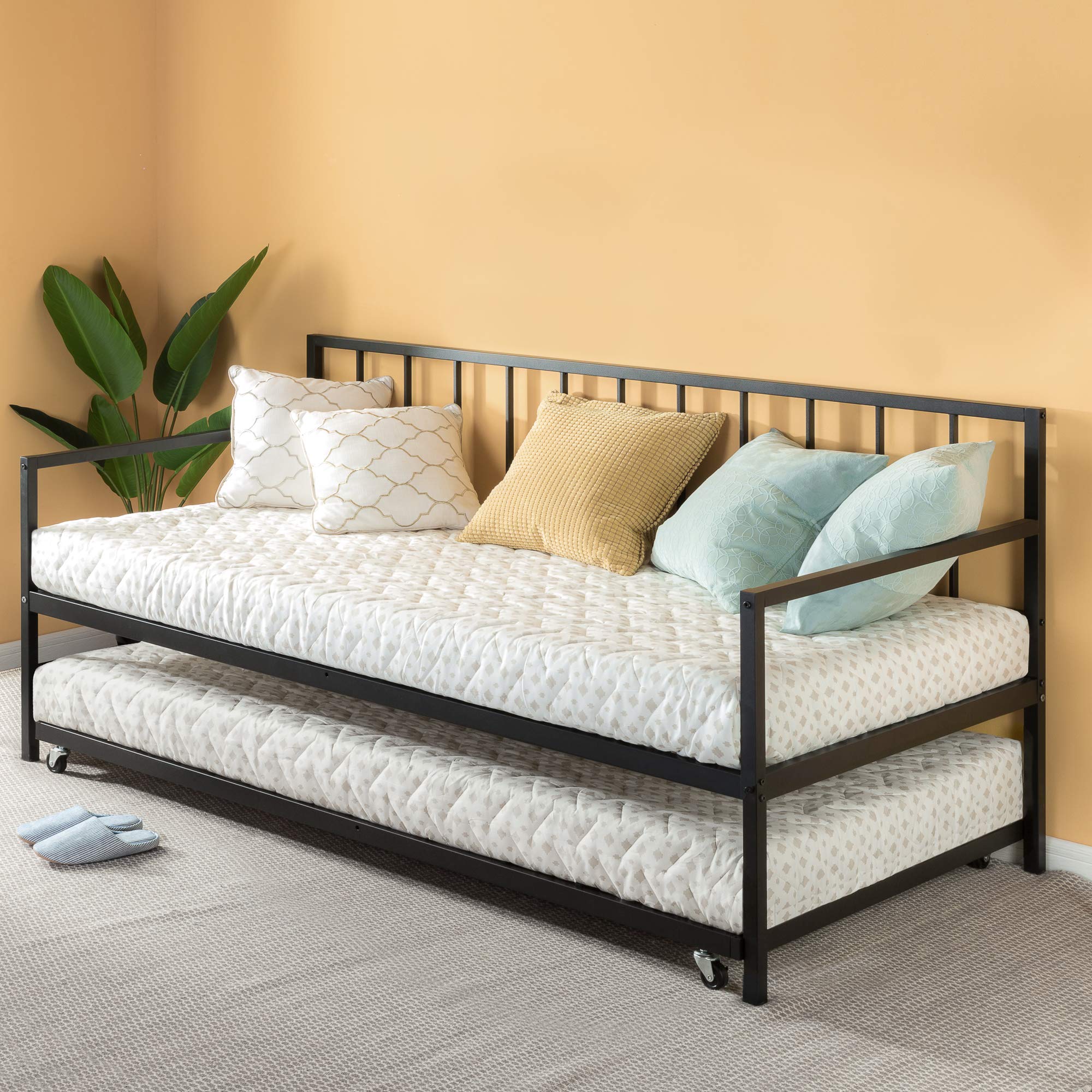 Zinus Eden Metal Daybed with Trundle, Twin