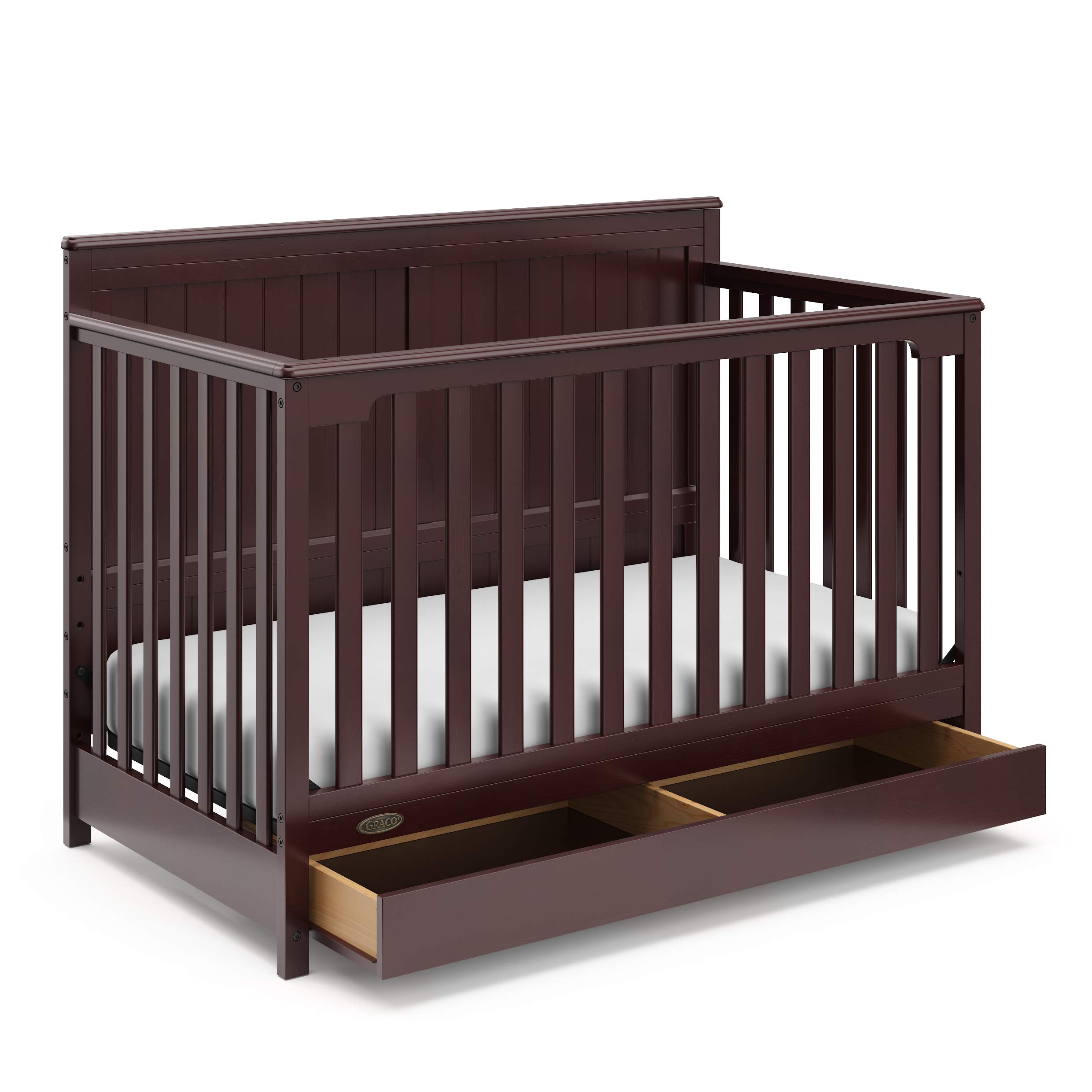 Graco Hadley 5-in-1 Convertible Crib with Drawer (Espresso)