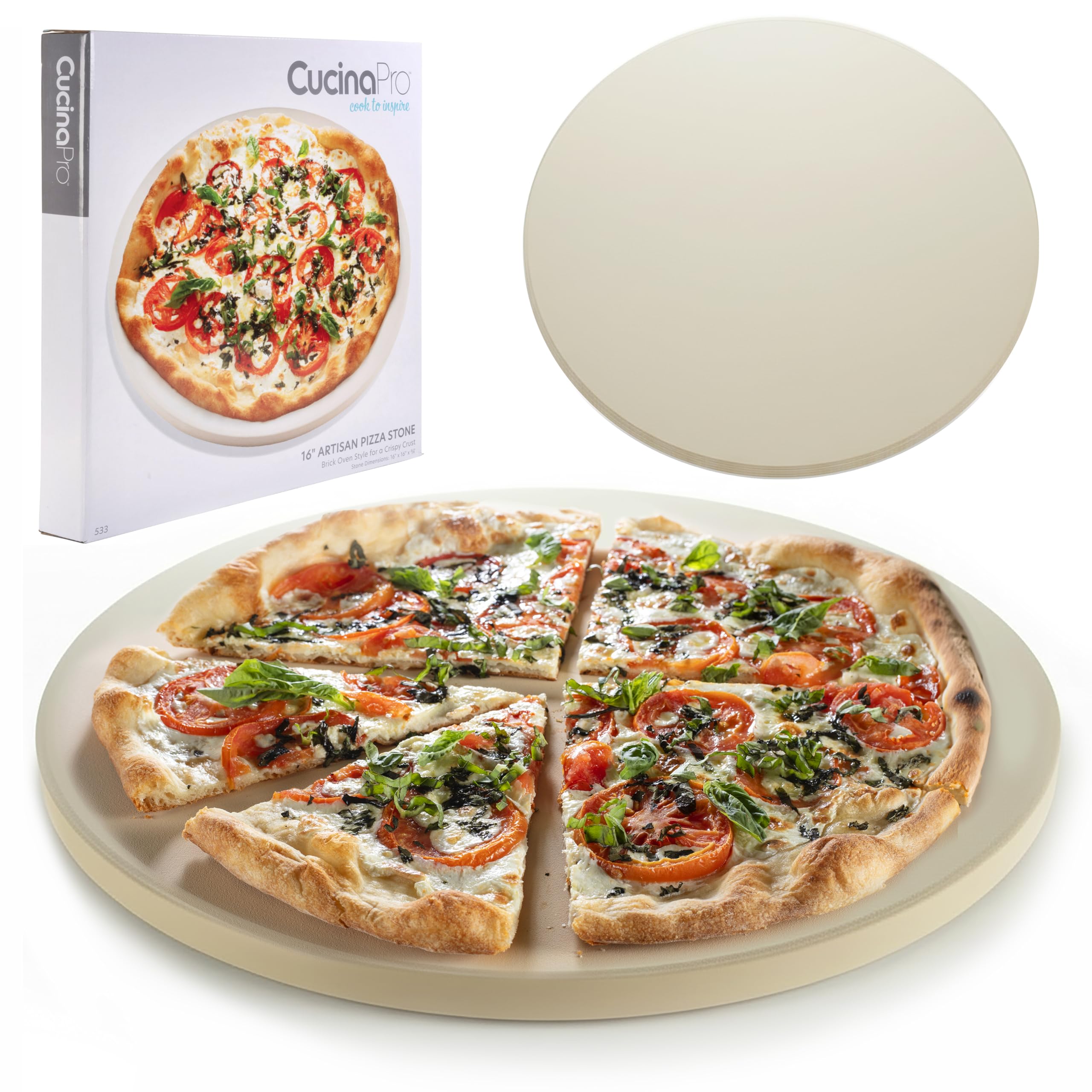 CucinaPro Round Cordierite Pizza Stone