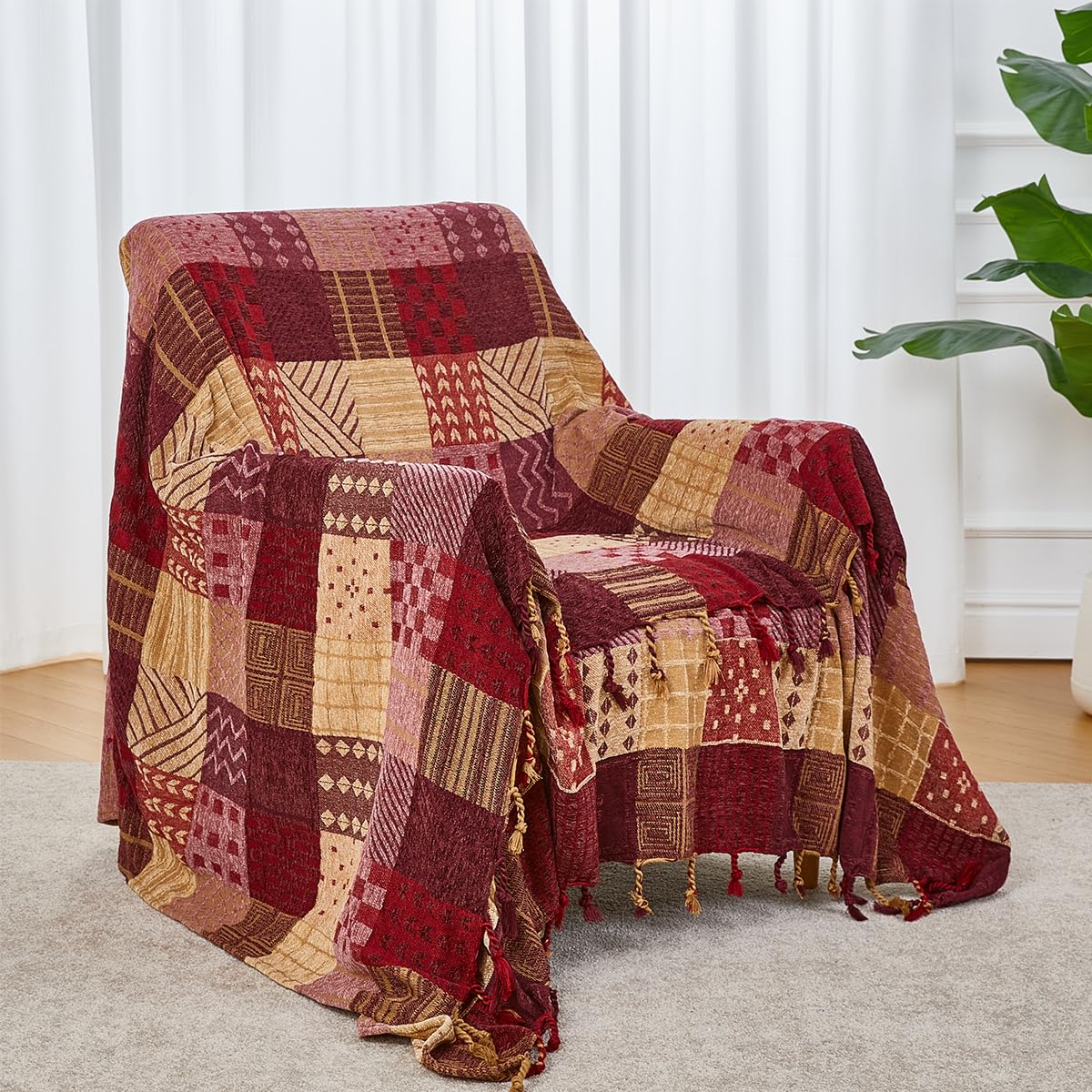 amorus Bohemian Chenille Throw