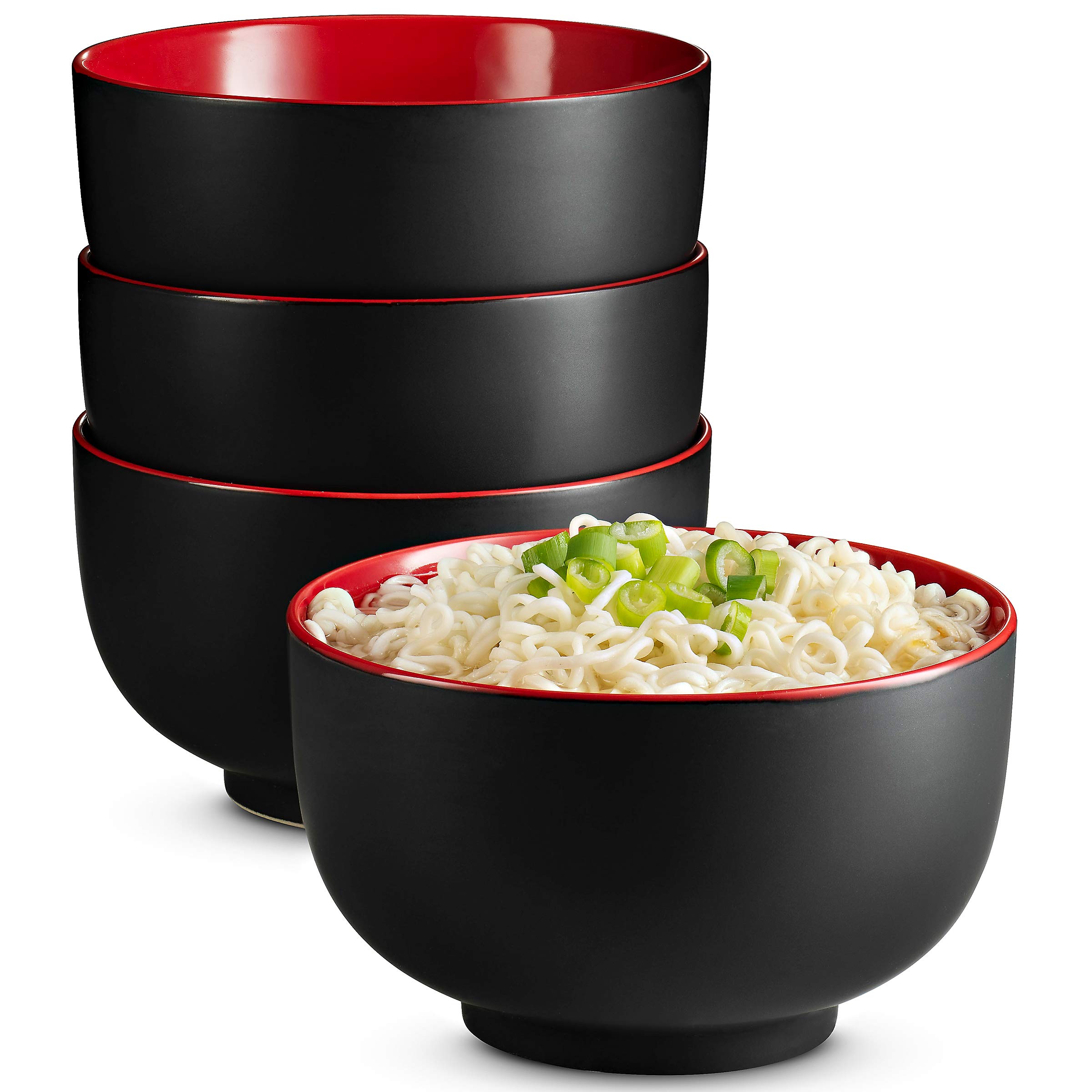 KooK Ceramic Ramen Bowls 34 oz (Set of 4)