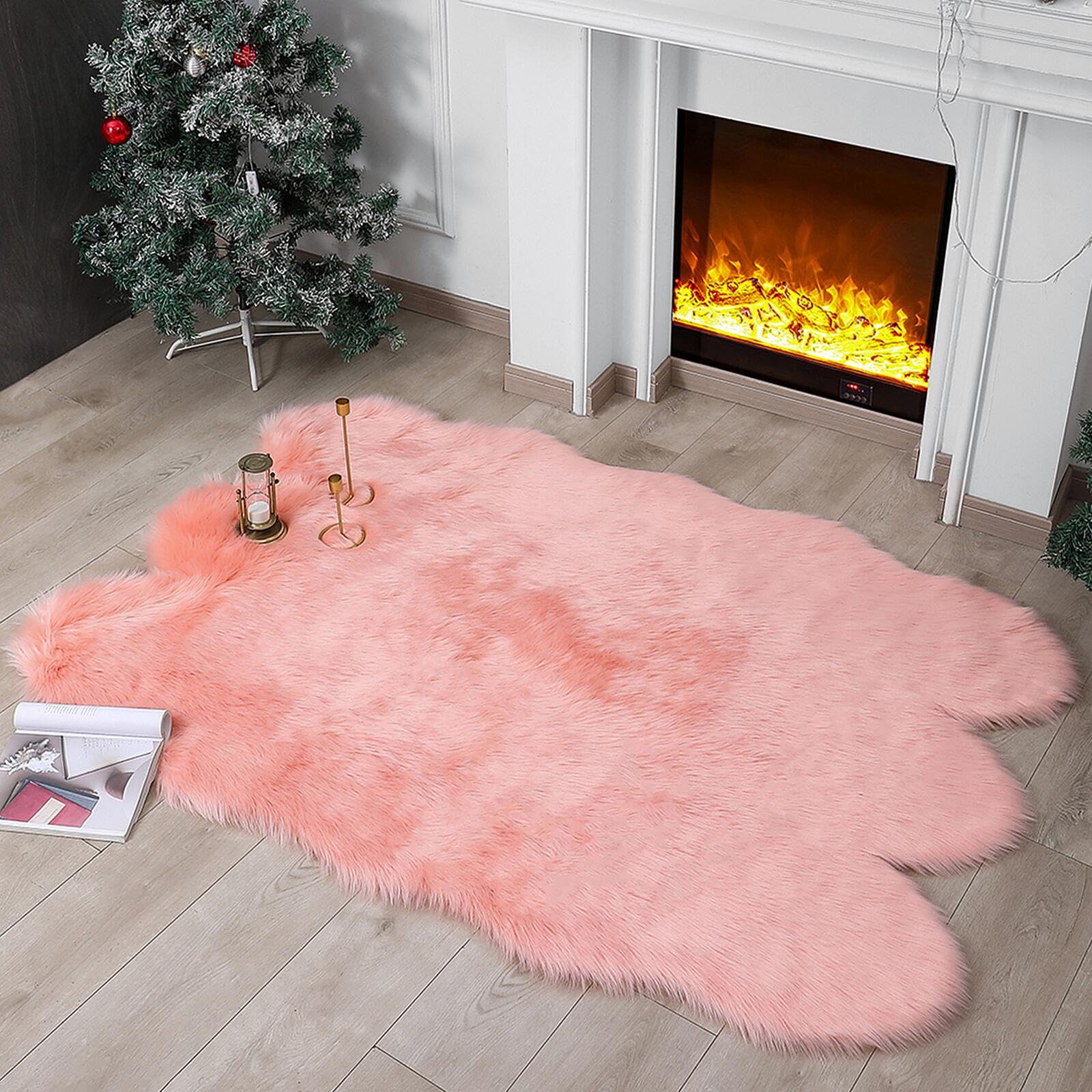 Faux Fur Sheepskin Shag Rug
