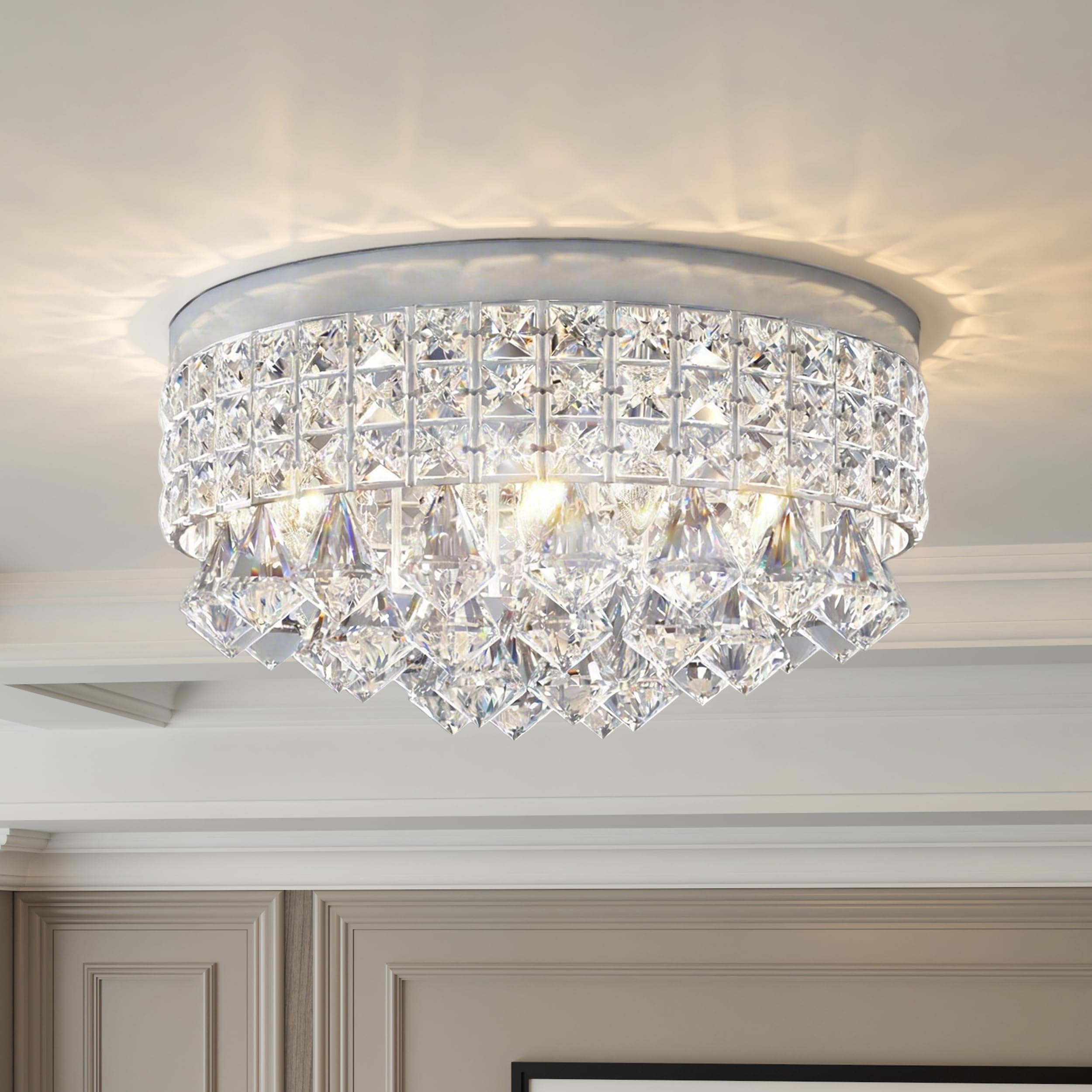 Maxax K9 Crystal Drum Chandelier