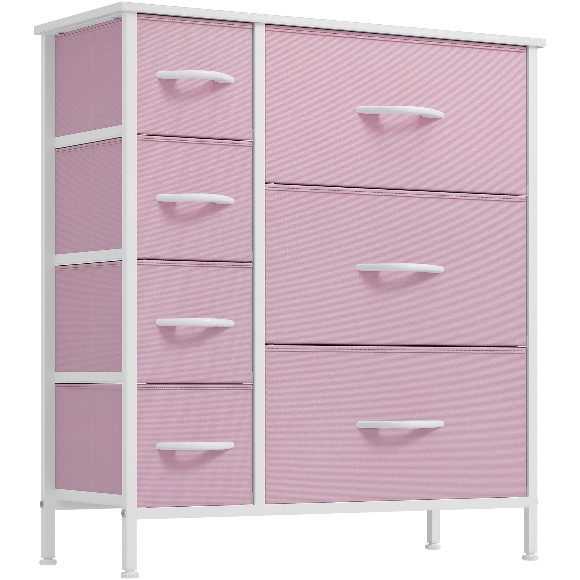 YITAHOME Pink 7-Drawer Fabric Dresser