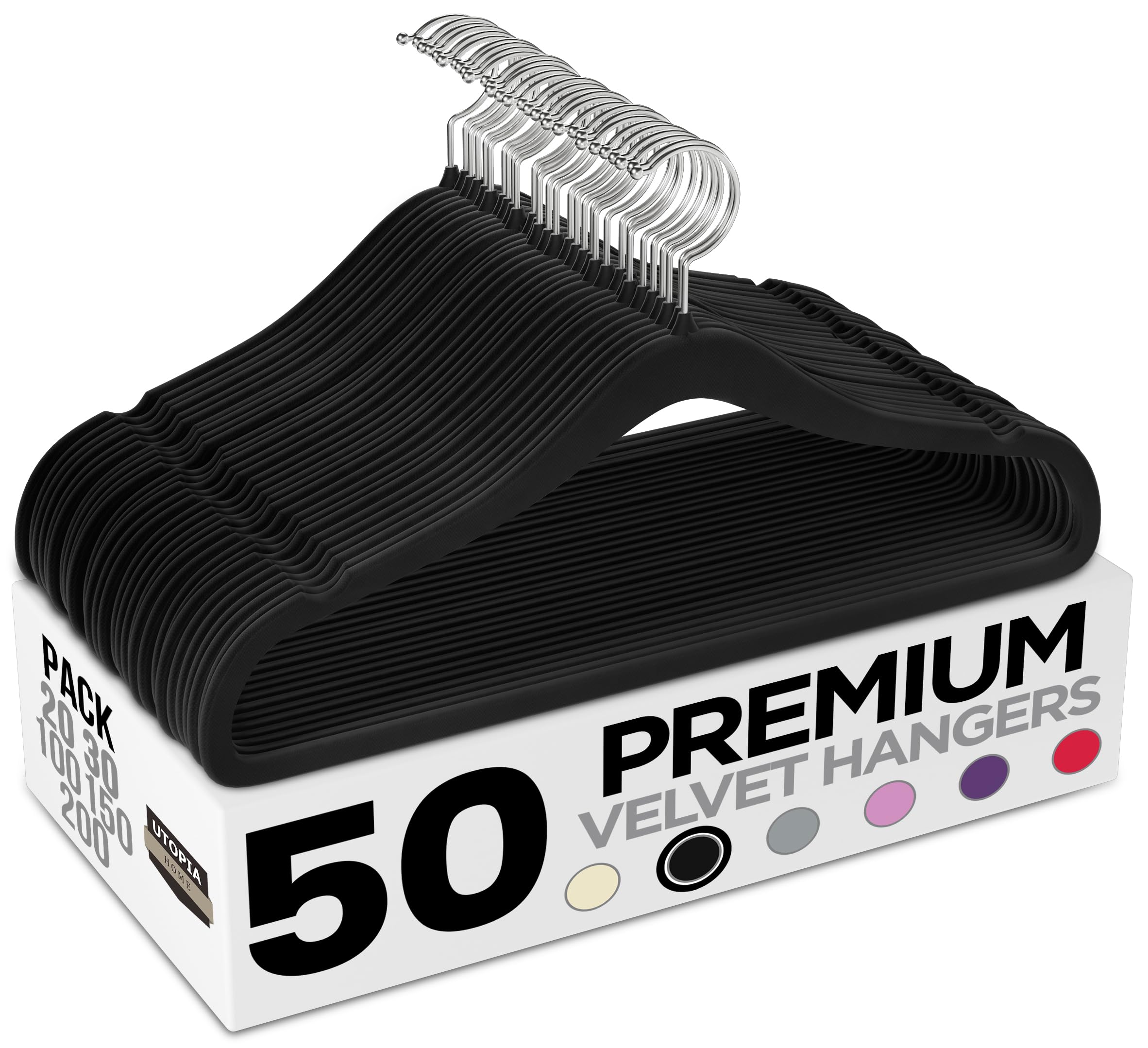 Utopia Home Velvet Slim Hangers (50 Pack)