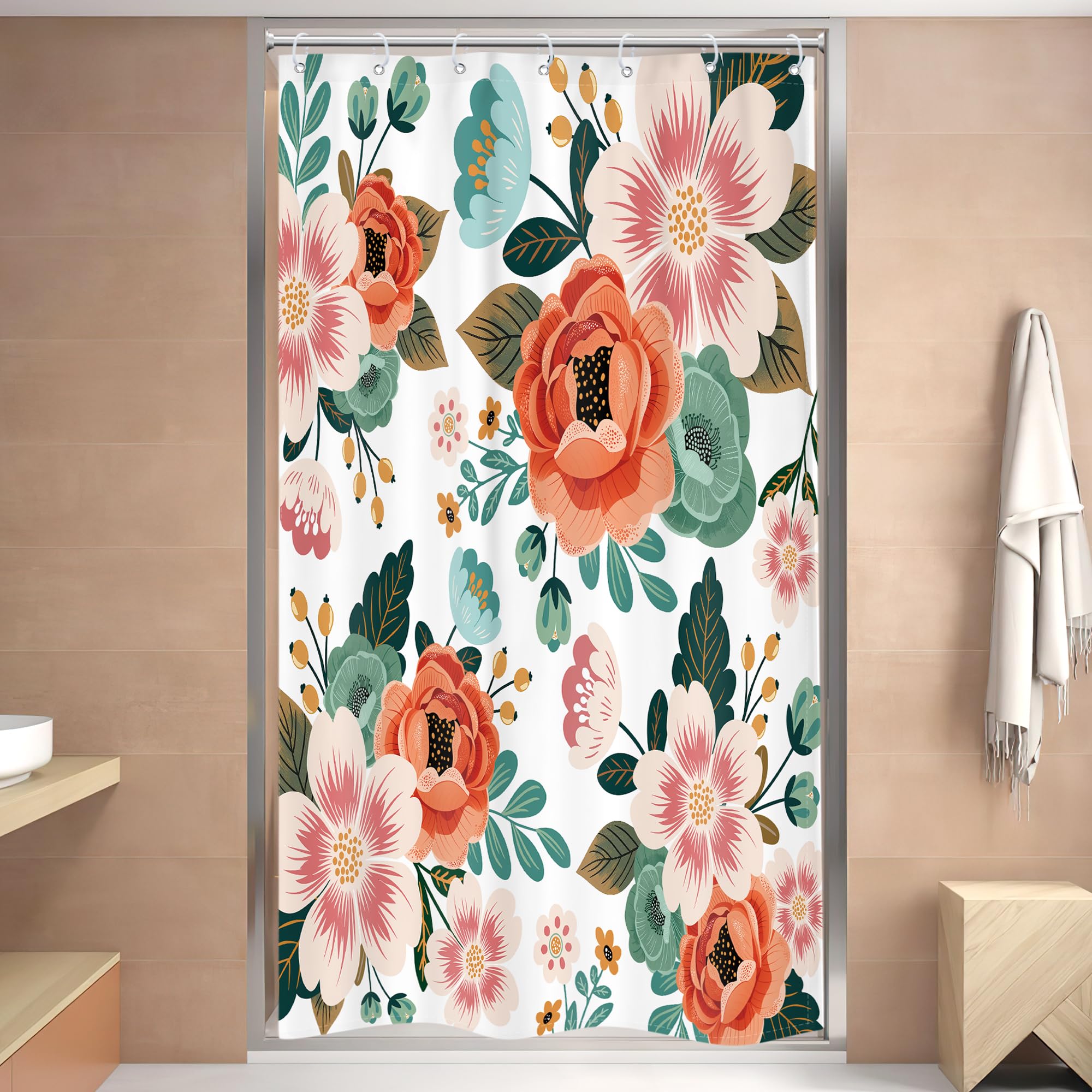 Riyidecor Small Stall 36x72 Shower Curtain