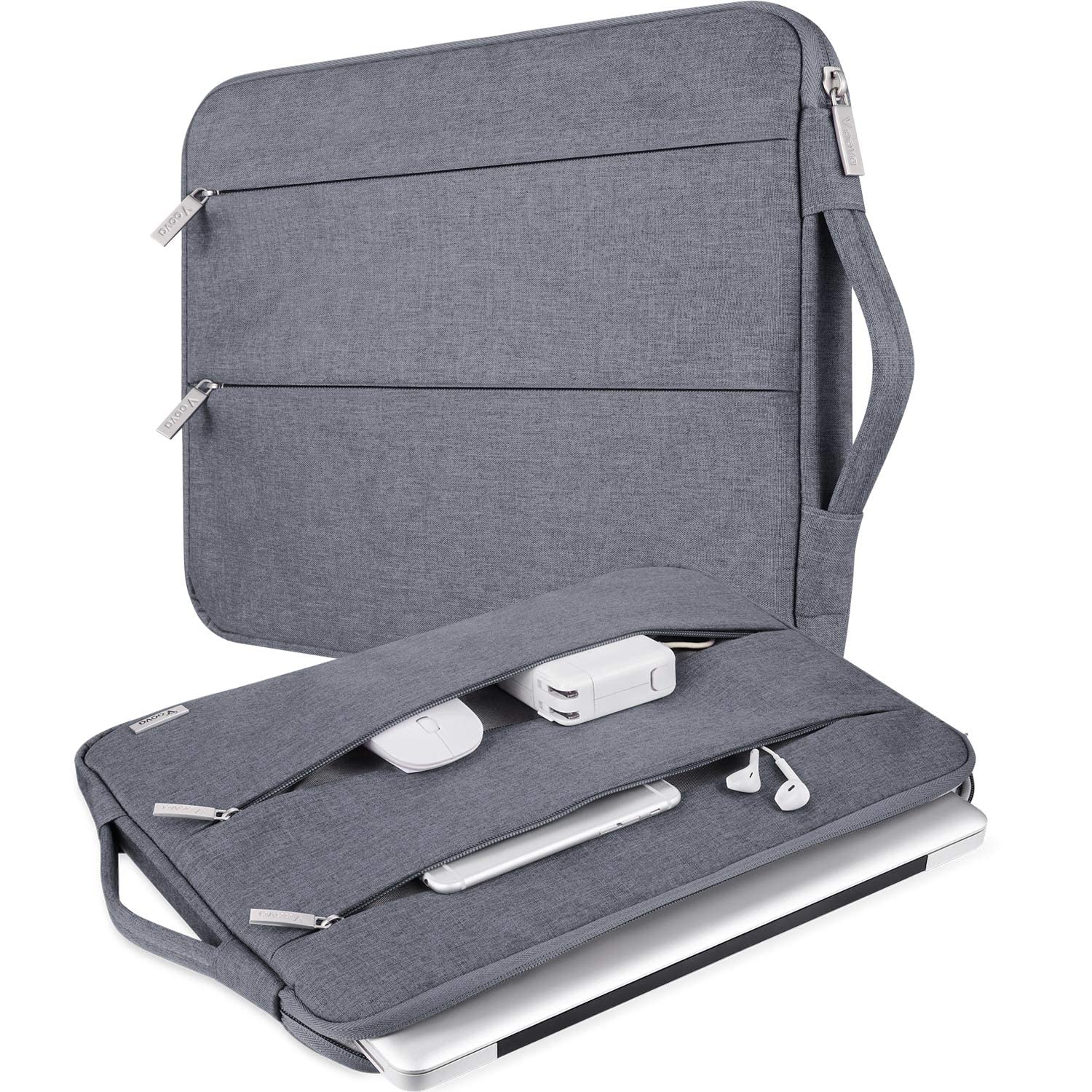 Voova Laptop Sleeve Carrying Case 12.6–13.6 Inch (Grey)