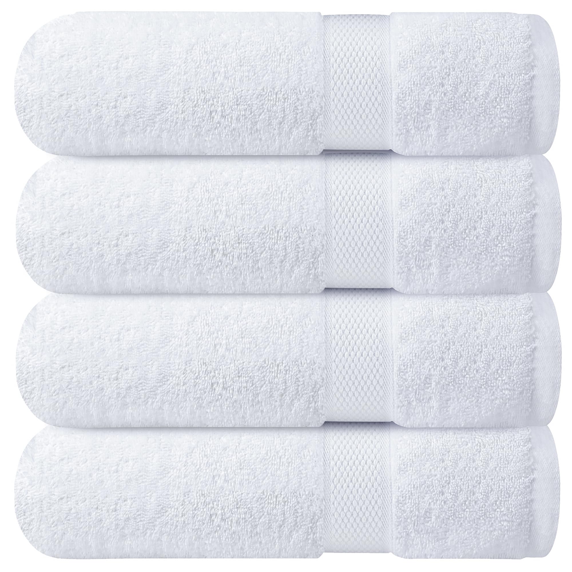 Infinitee Xclusives Luxury 100% Ring-Spun Cotton Bath Towels Set of 4 (27 x 54 in)