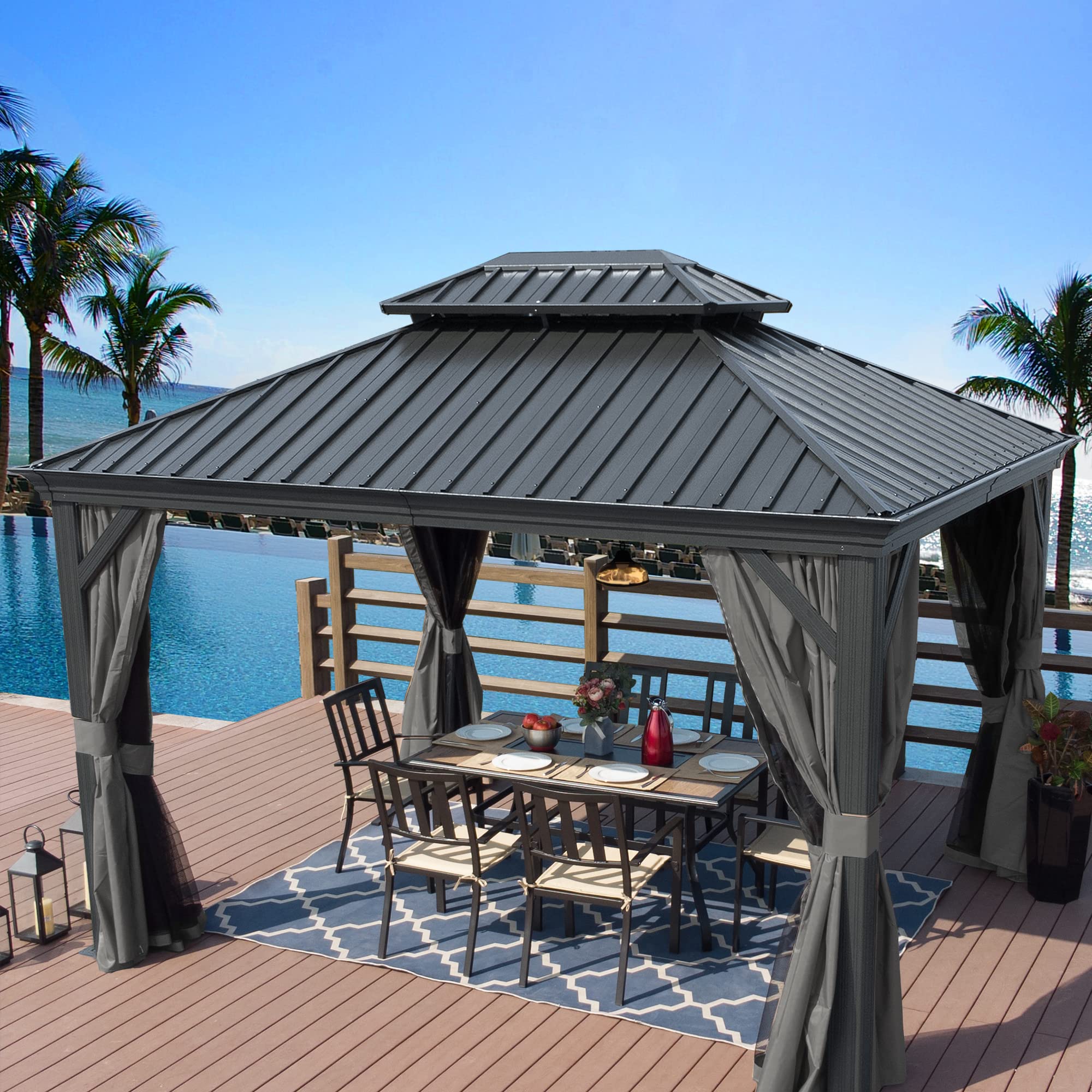 Kozyard Alexander 10x12 Hardtop Gazebo