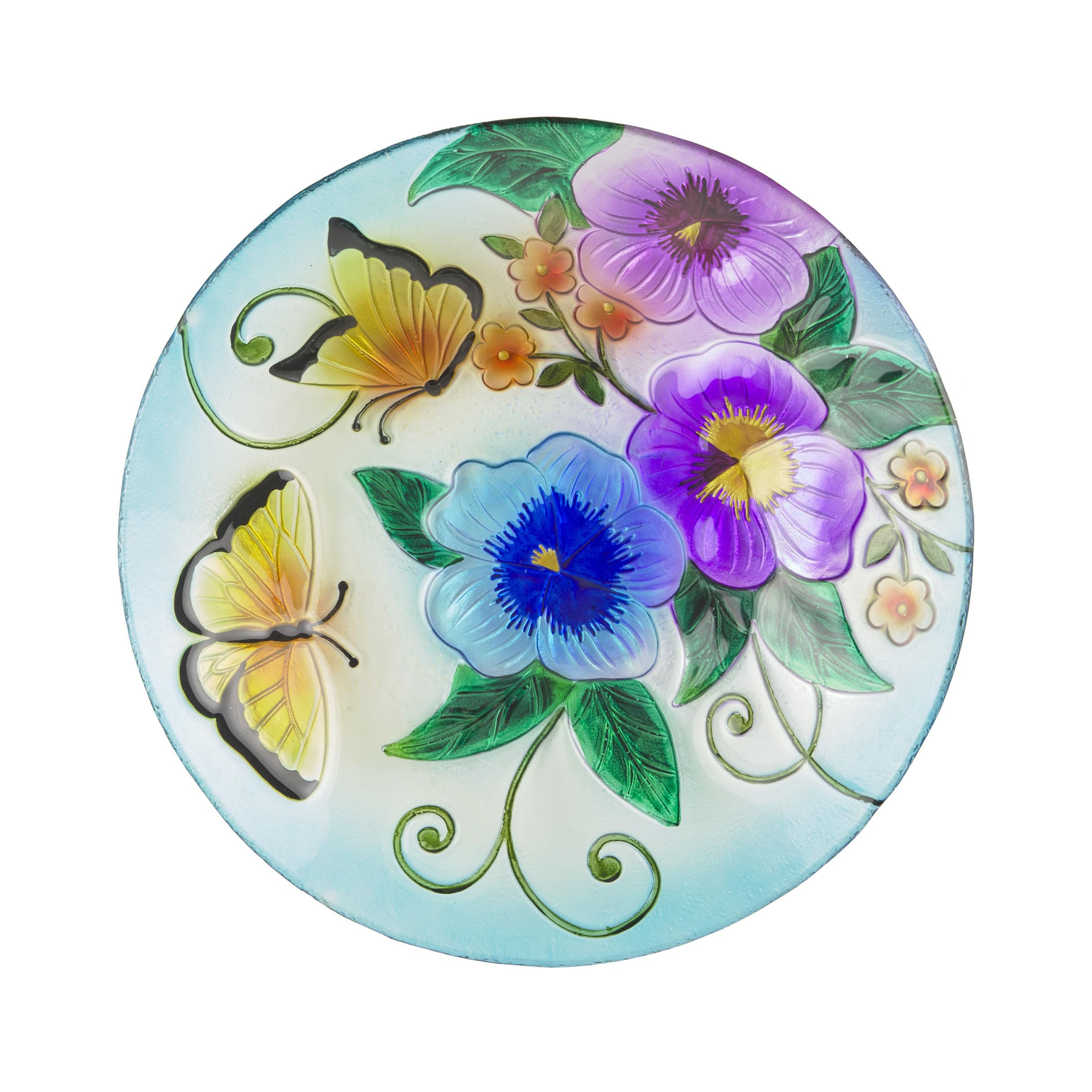 Alpine Corporation Butterfly Glass Birdbath