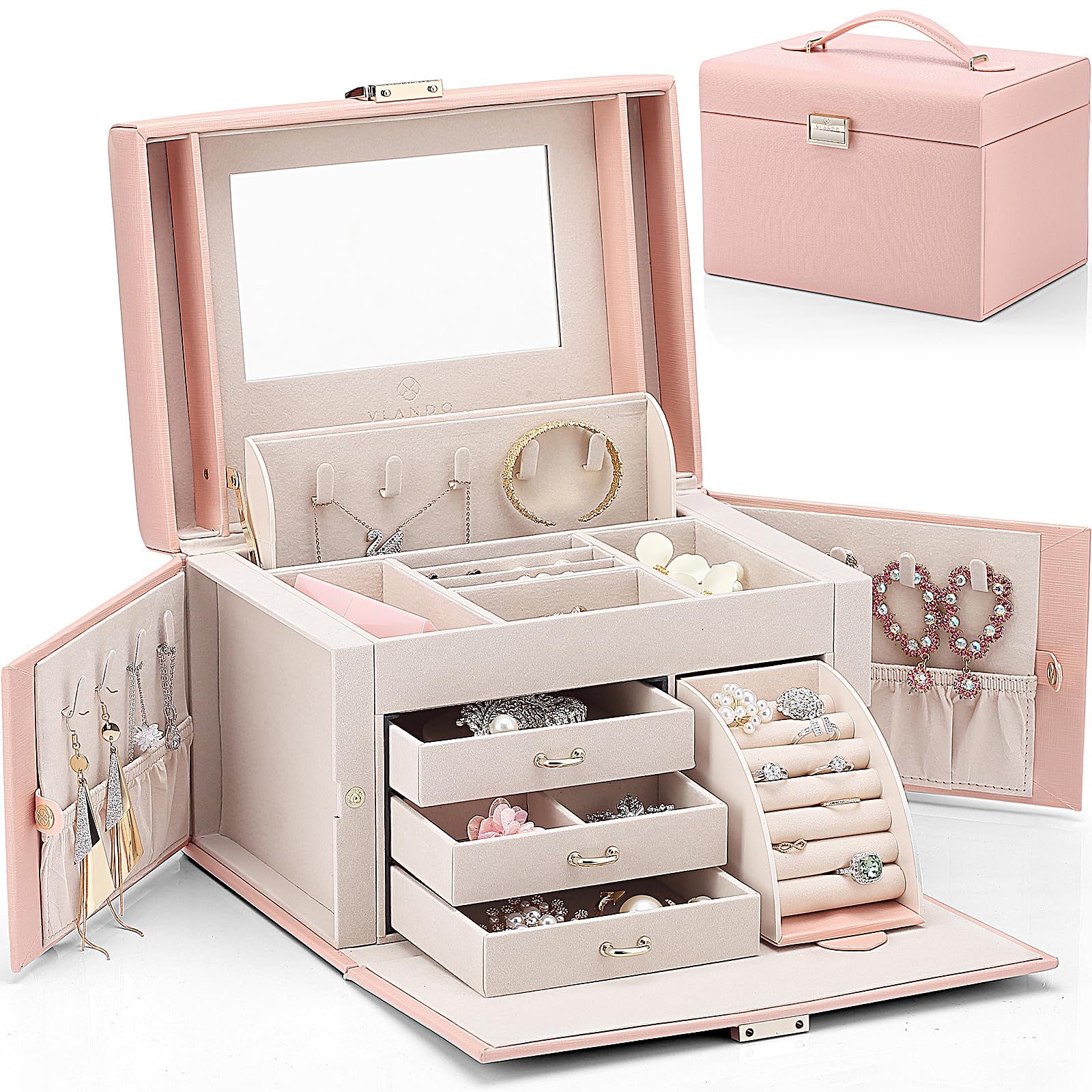 Vlando Large Jewelry Box