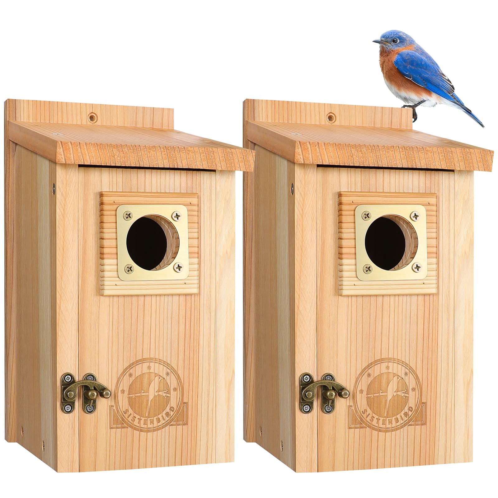 SISTERBIRD Cedar Birdhouse 2-Pack