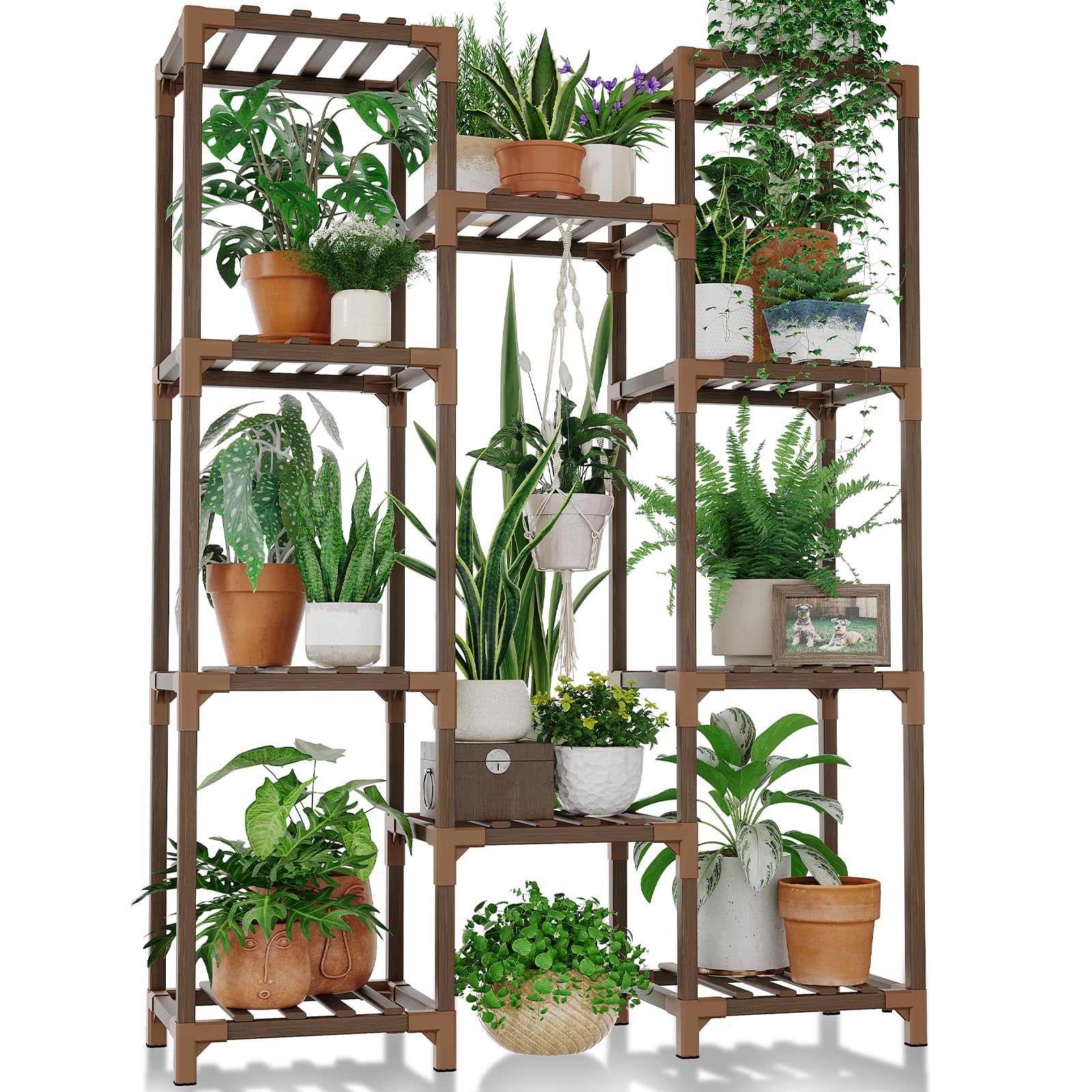 Bamworld Multi-Tier Wood Plant Shelf