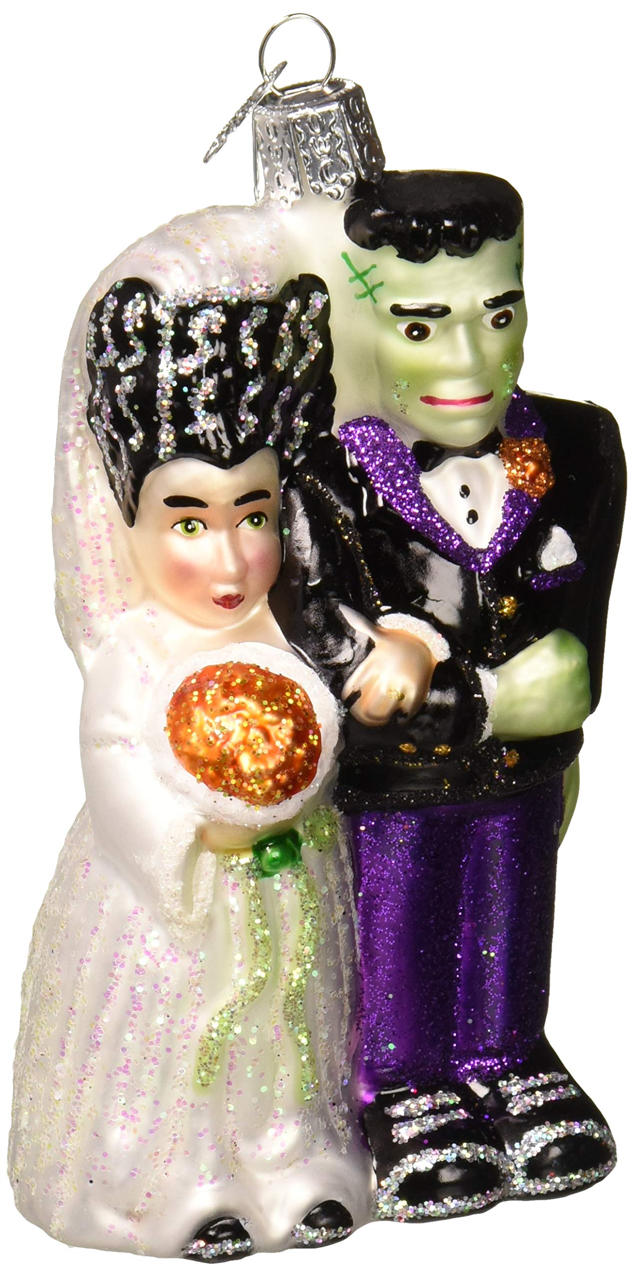 Old World Christmas Frankenstein & Bride Ornament