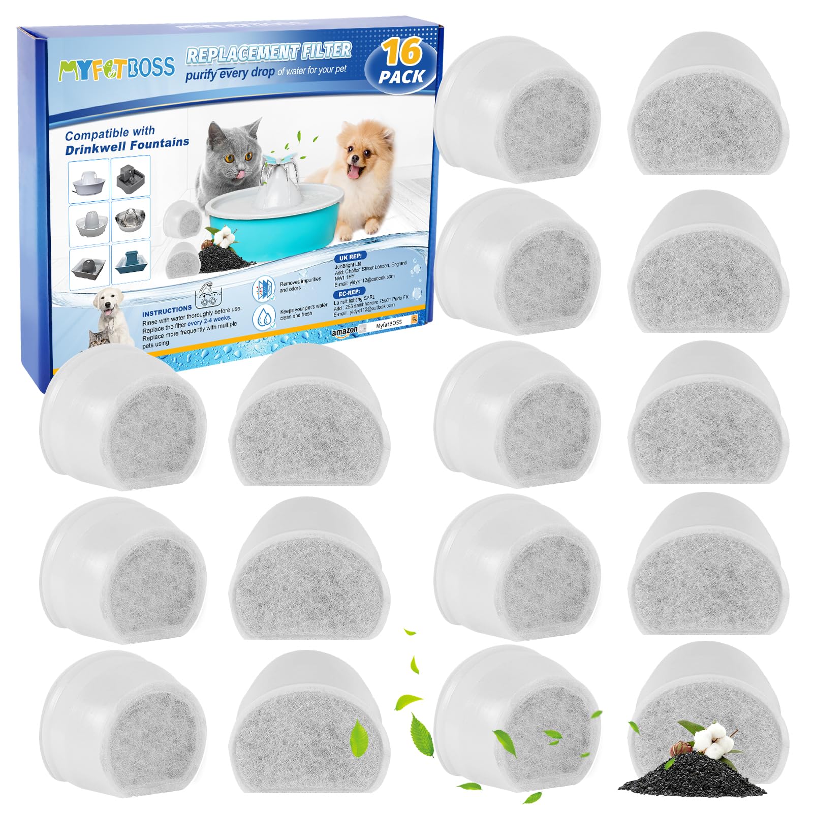 Replacement Carbon Filters for Drinkwell Fountains