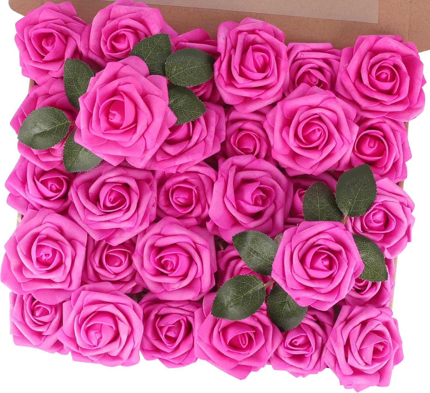 MACTING Foam Roses (30-pack, Fuchsia)