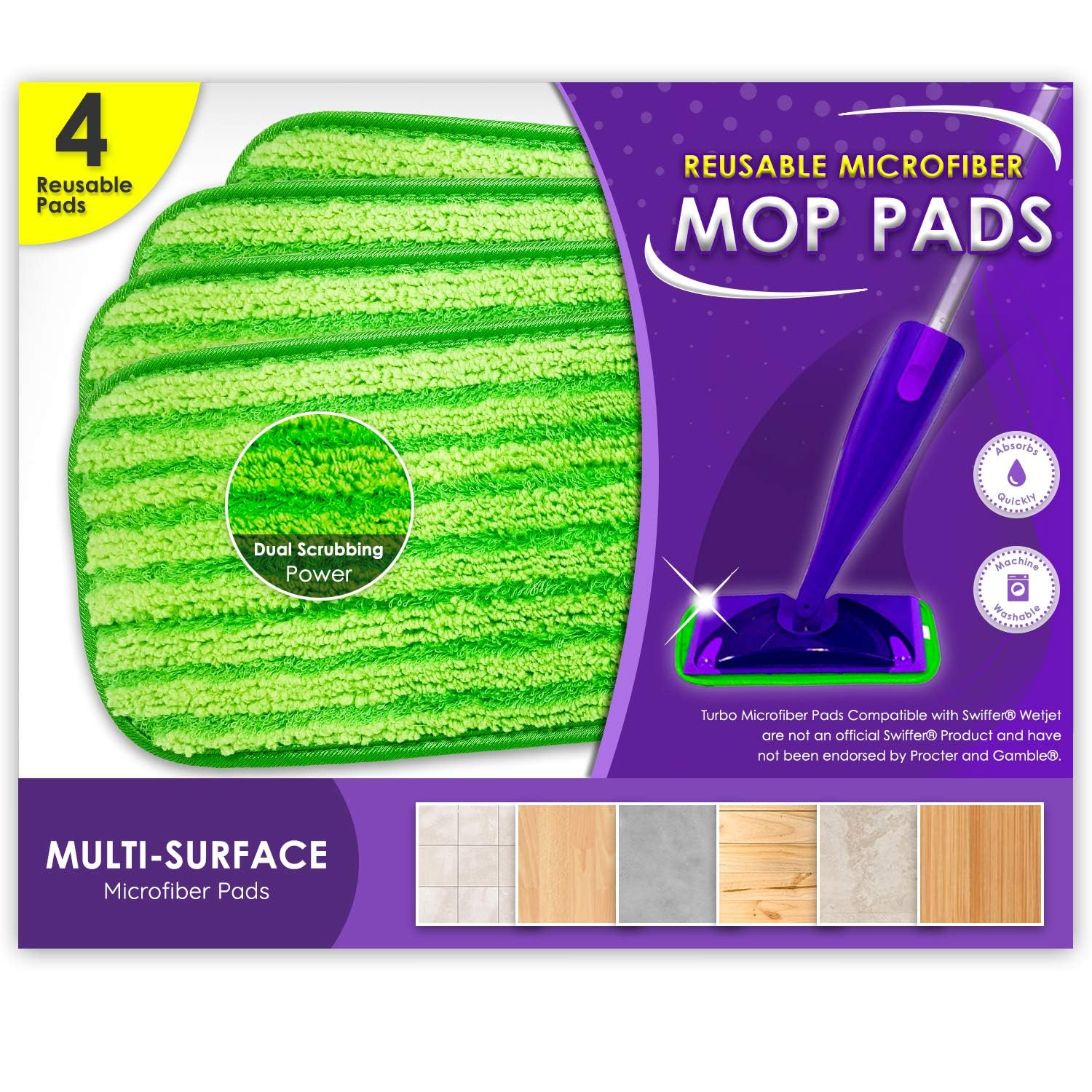 Heavy Duty Microfiber Mop Refill Pads