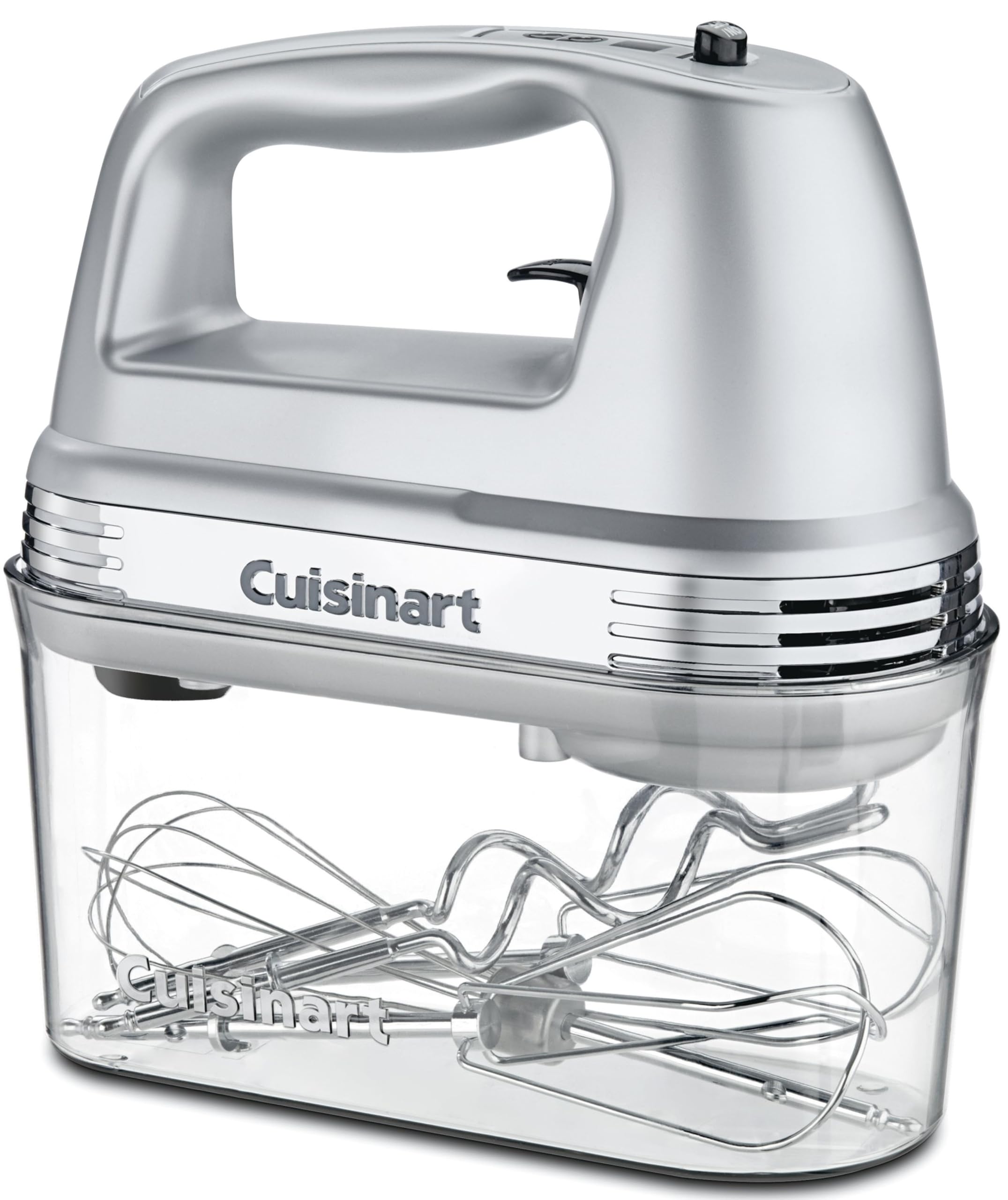 Cuisinart Power Advantage Plus 9-Speed Hand Mixer, 220W Motor, Electric Mixer with Dishwasher-Safe Beaters, Storage Case, HM-90BCS, Brushed Chrome Brushed Chrome 9-Speed