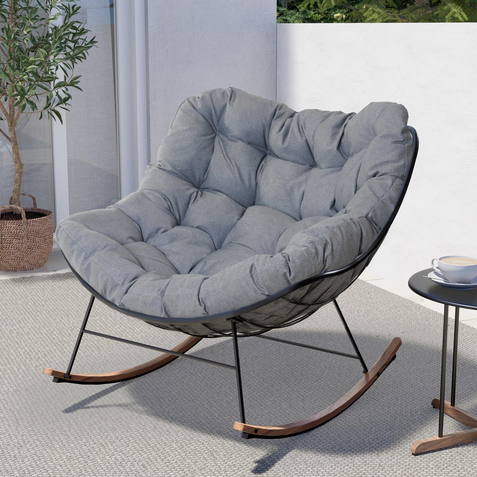 Grand Patio E-Coated Papasan Rocking Chair