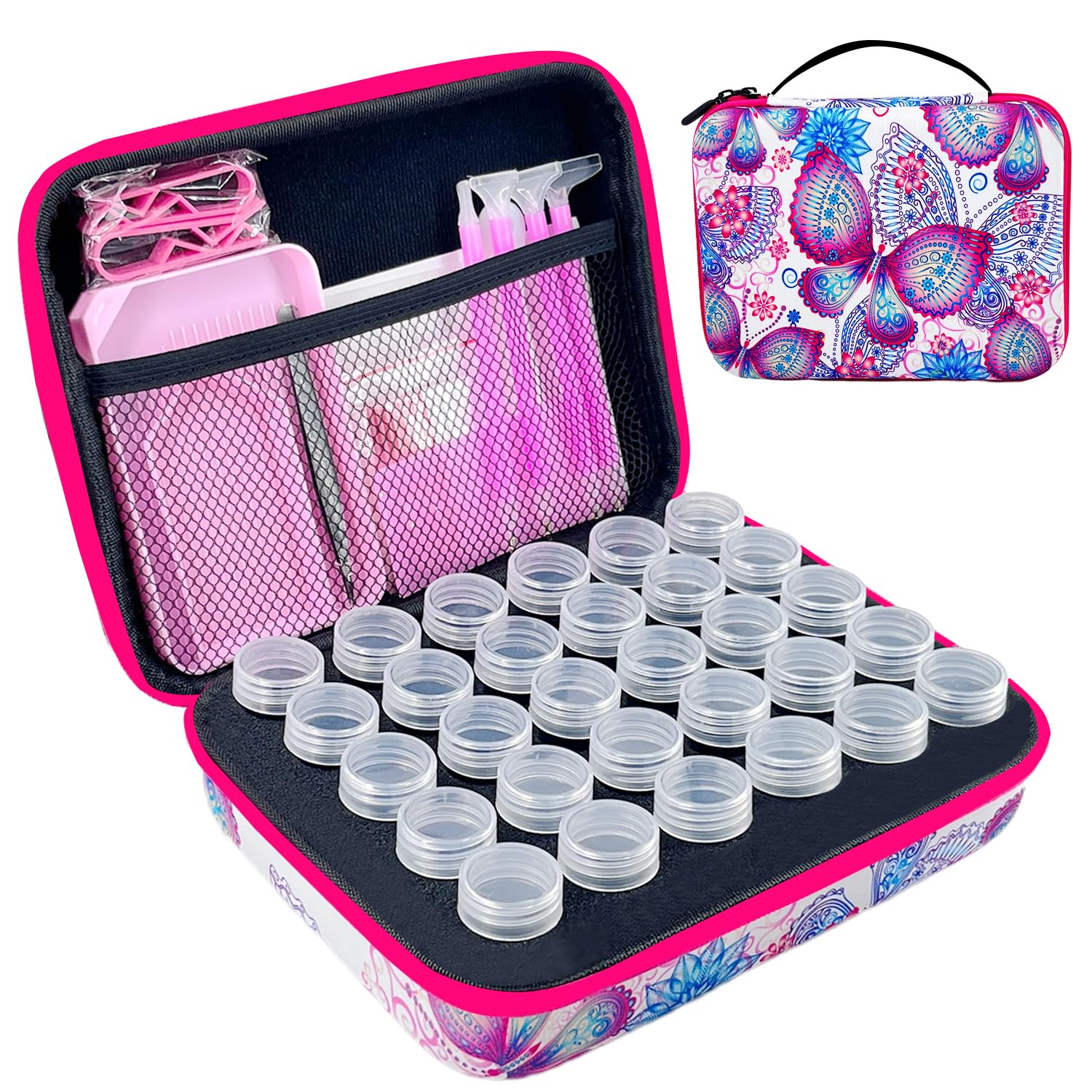 LIRUNQIU 30-Slot Diamond Painting Case (Butterfly)