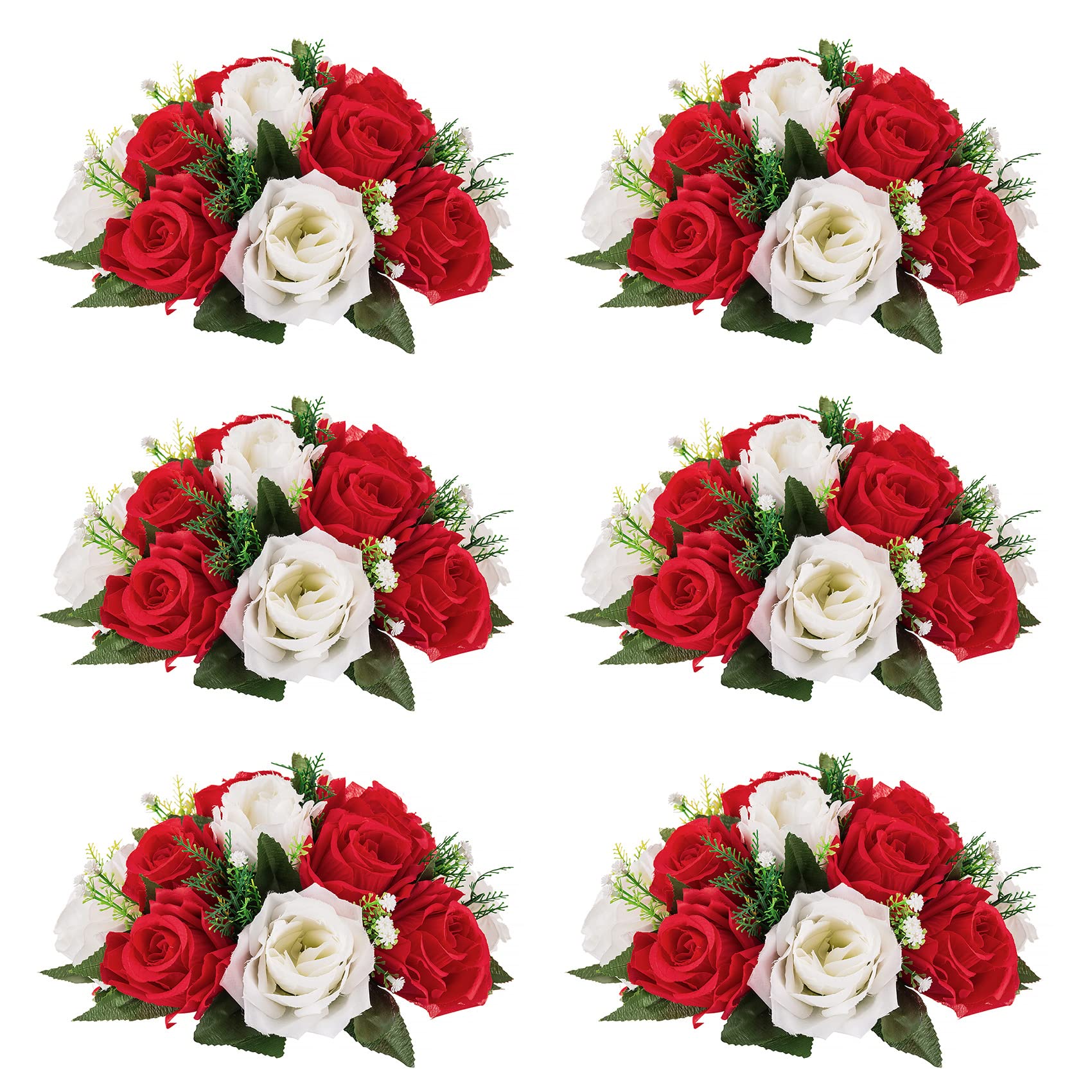NUPTIO 15-Head Rose Ball Bouquets