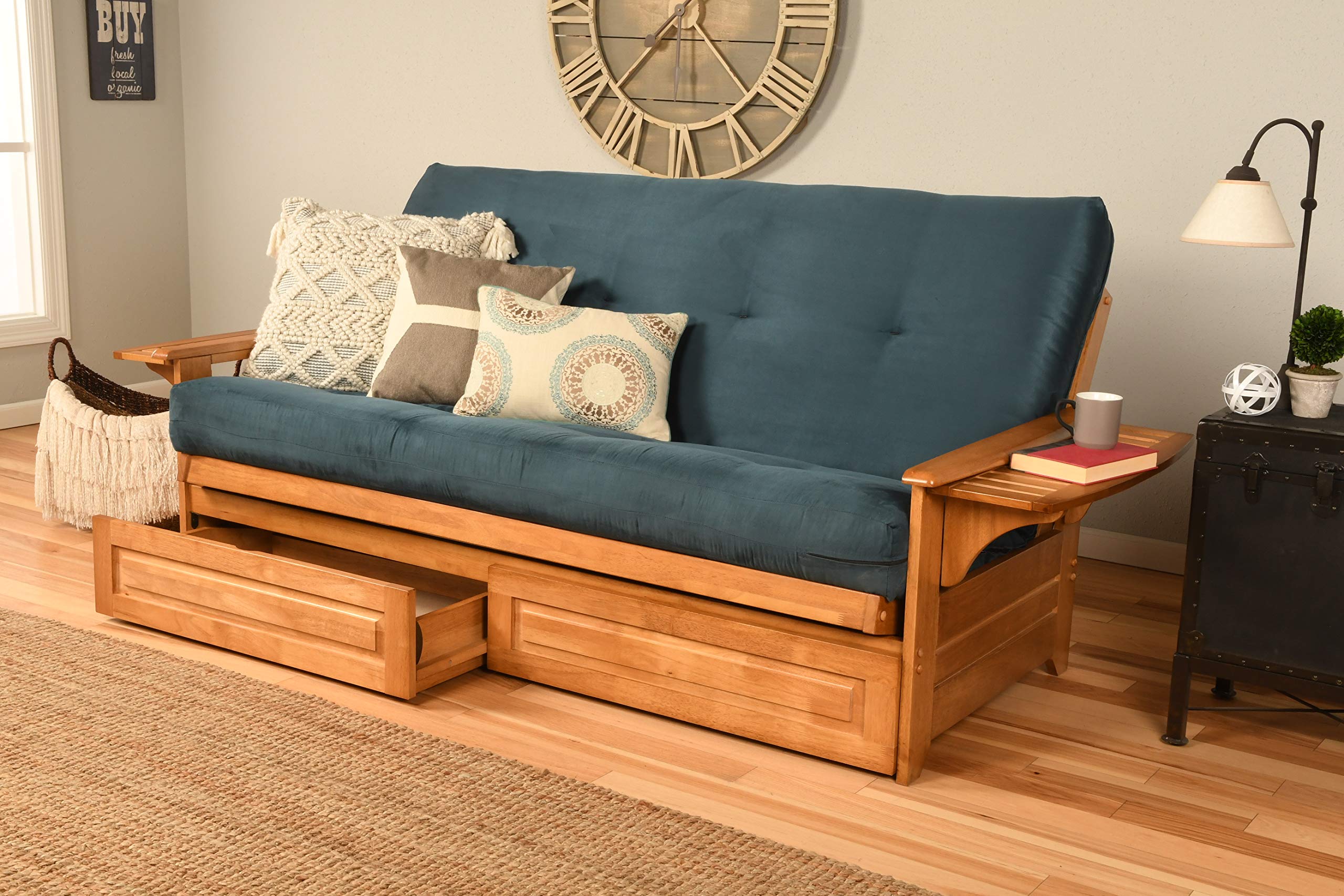 Kodiak Furniture Phoenix Futon, Suede Navy