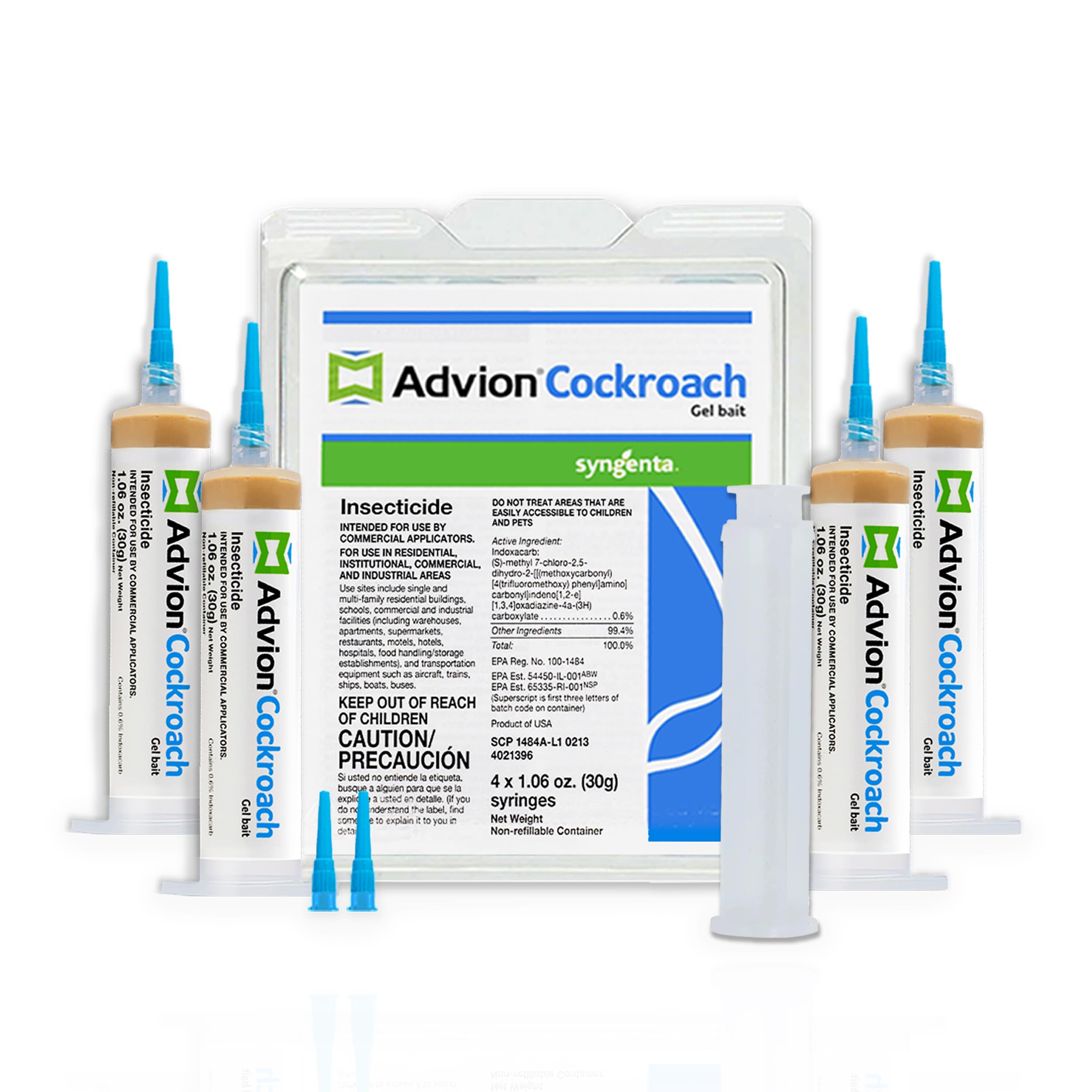 Advion Cockroach Gel Bait — 4 Tubes x 30g (2 Pack) With Applicators