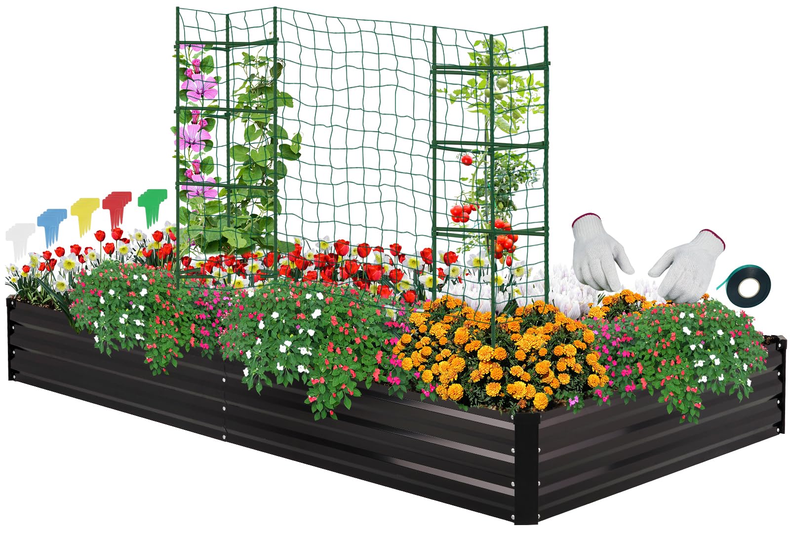 ONCEMORE Galvanized Raised Garden Bed Kit 8x4 ft