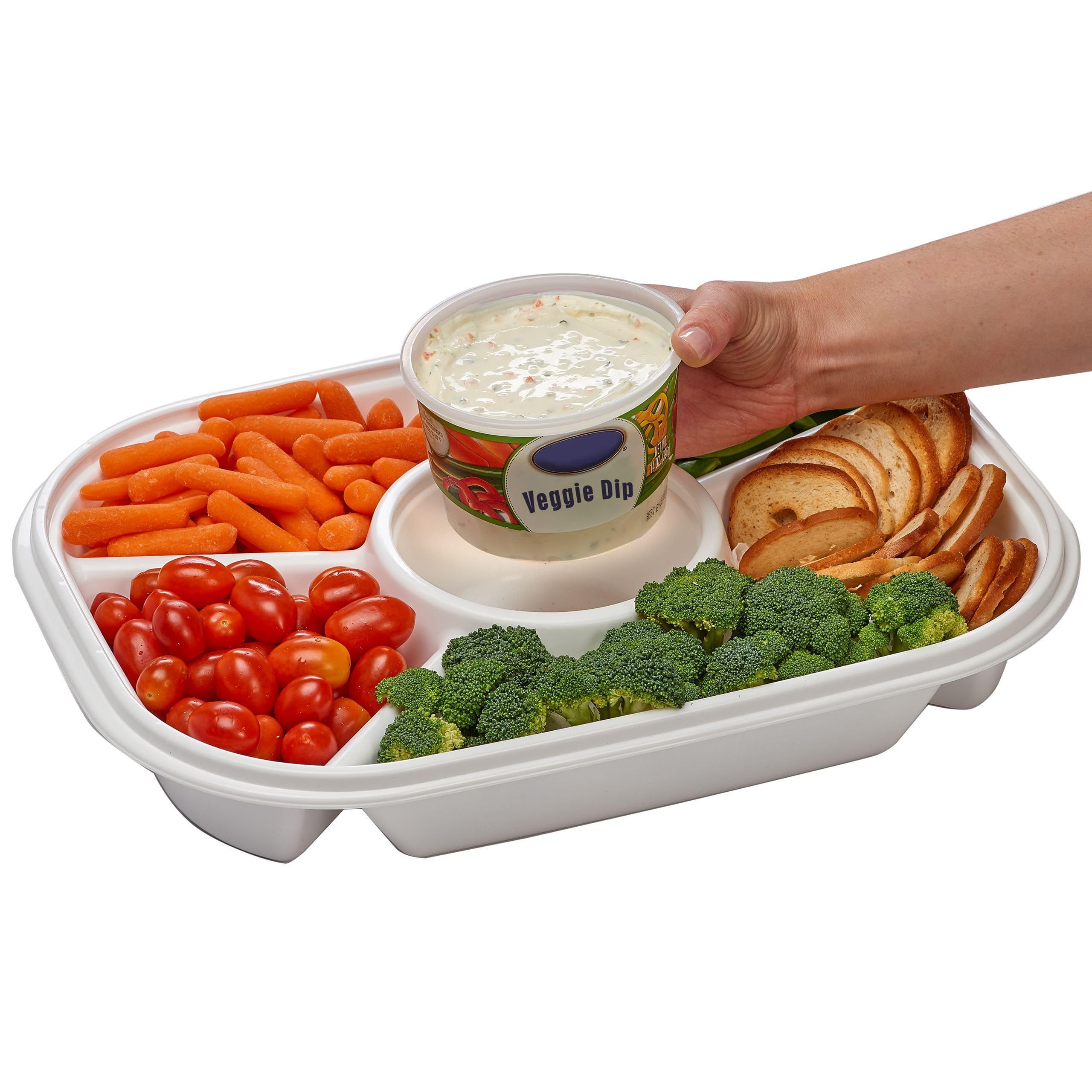 Buddeez Jumbo Divided Serving Tray with Lid
