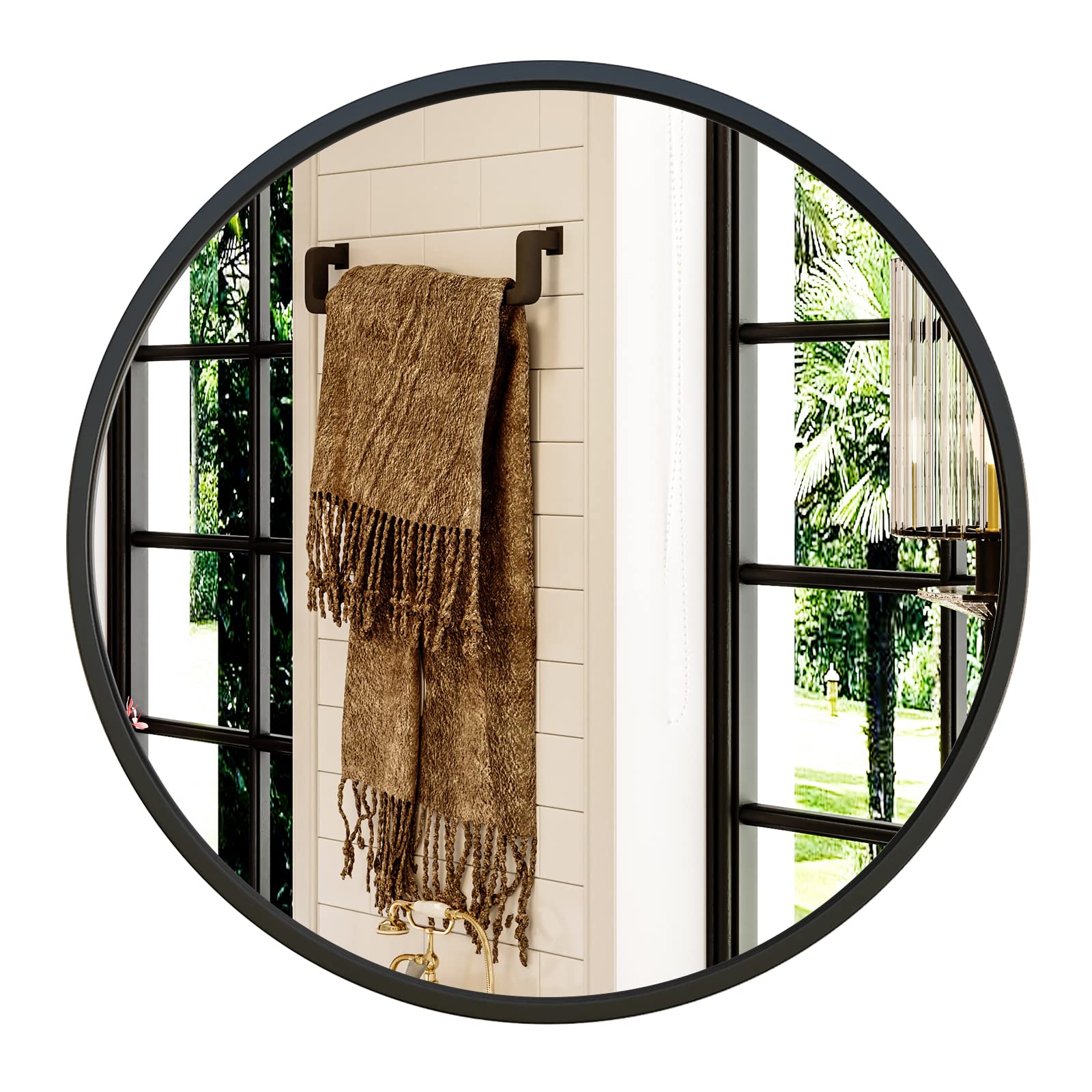 Growsun 24in Round Mirror (Shatter-Resistant)