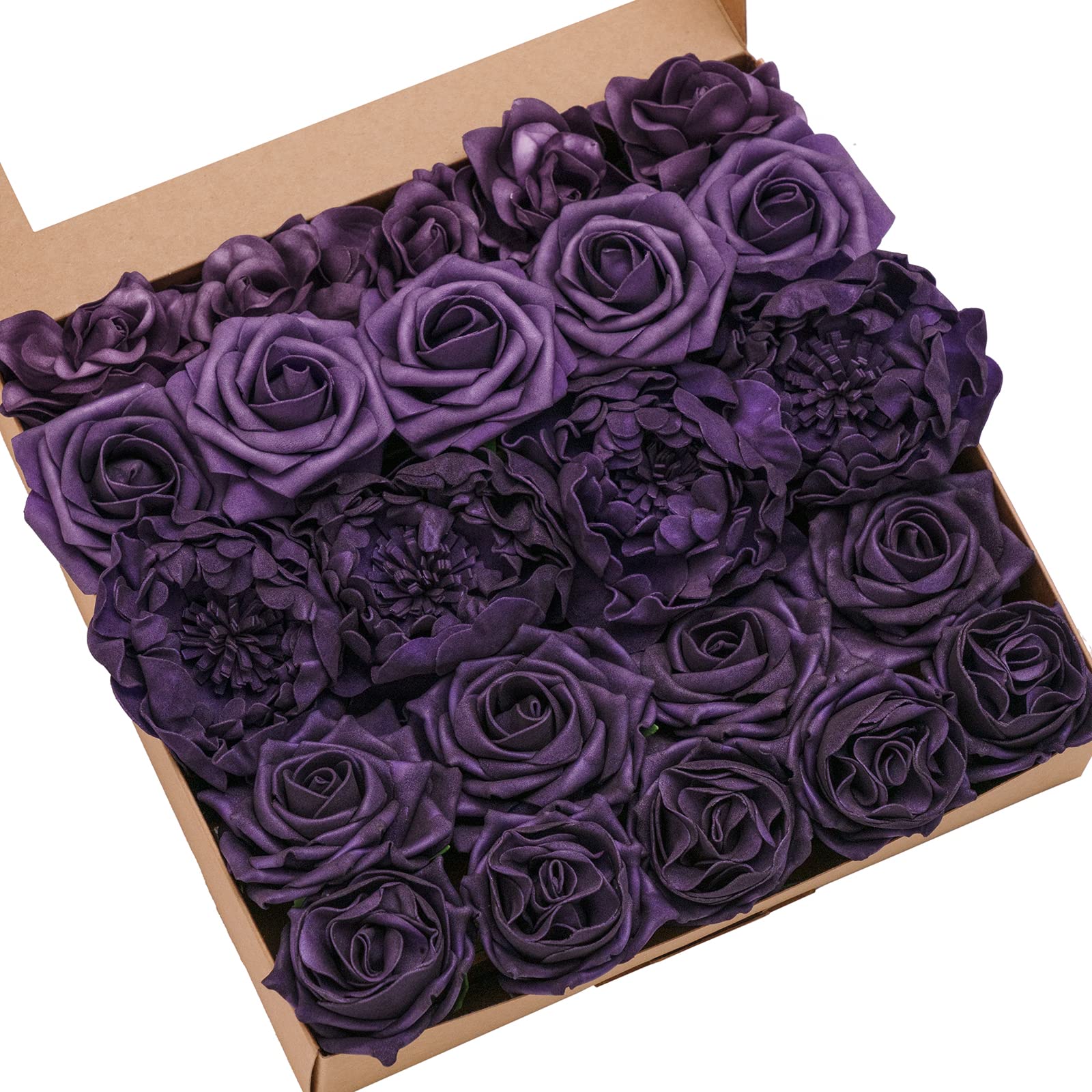 Ling's Moment Purple Foam Flower Combo (23 pcs)
