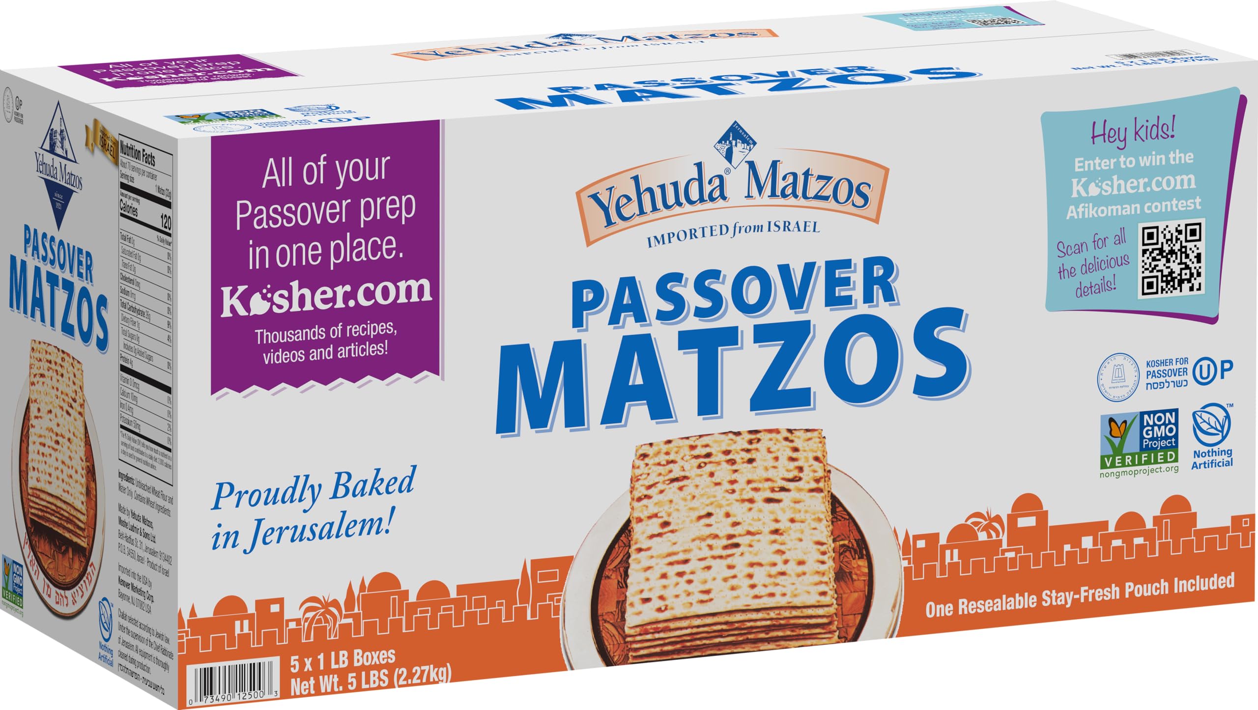 Yehuda Passover Matzos (5-Pack)