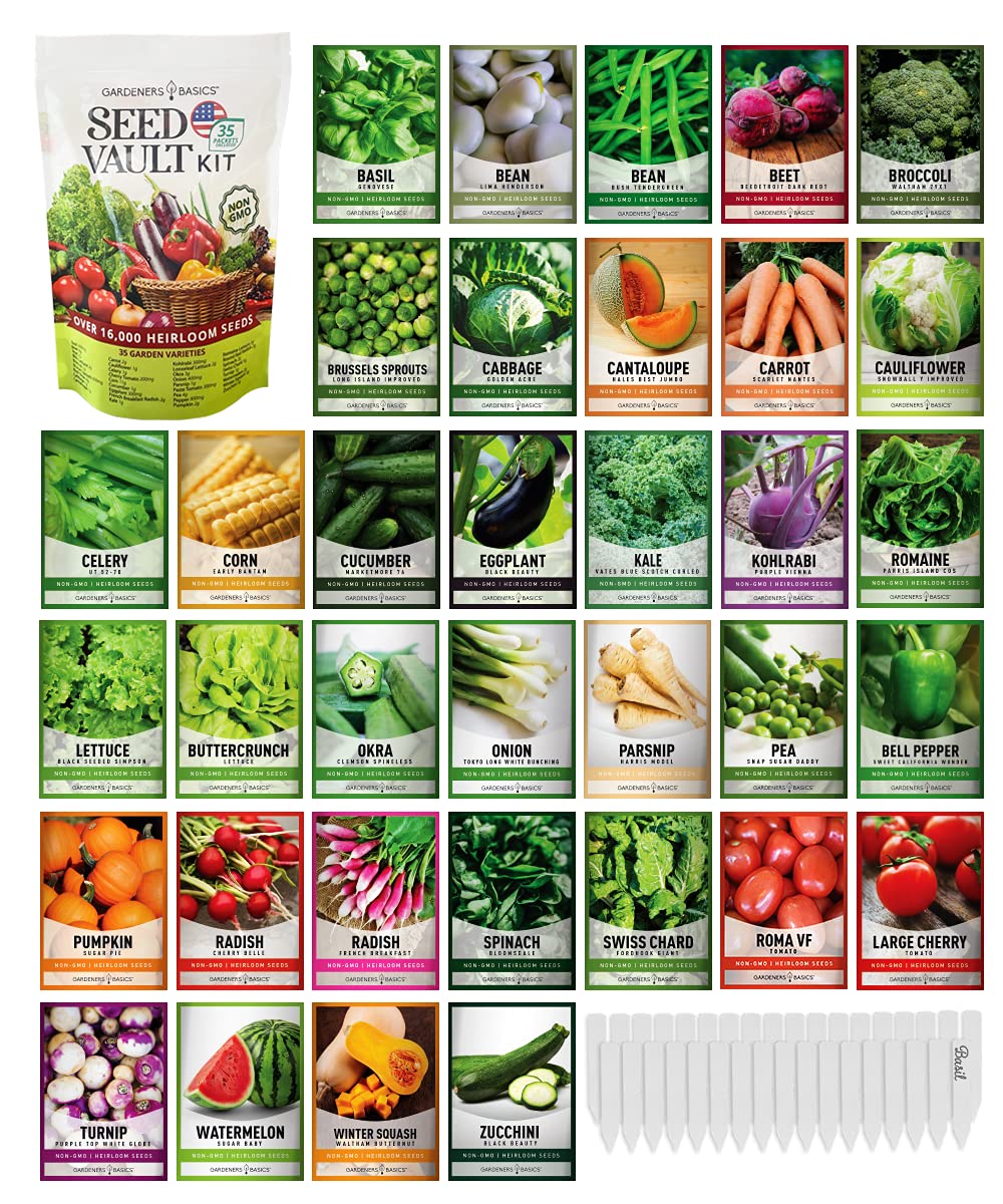Gardeners Basics Survival Vegetable Seed Kit