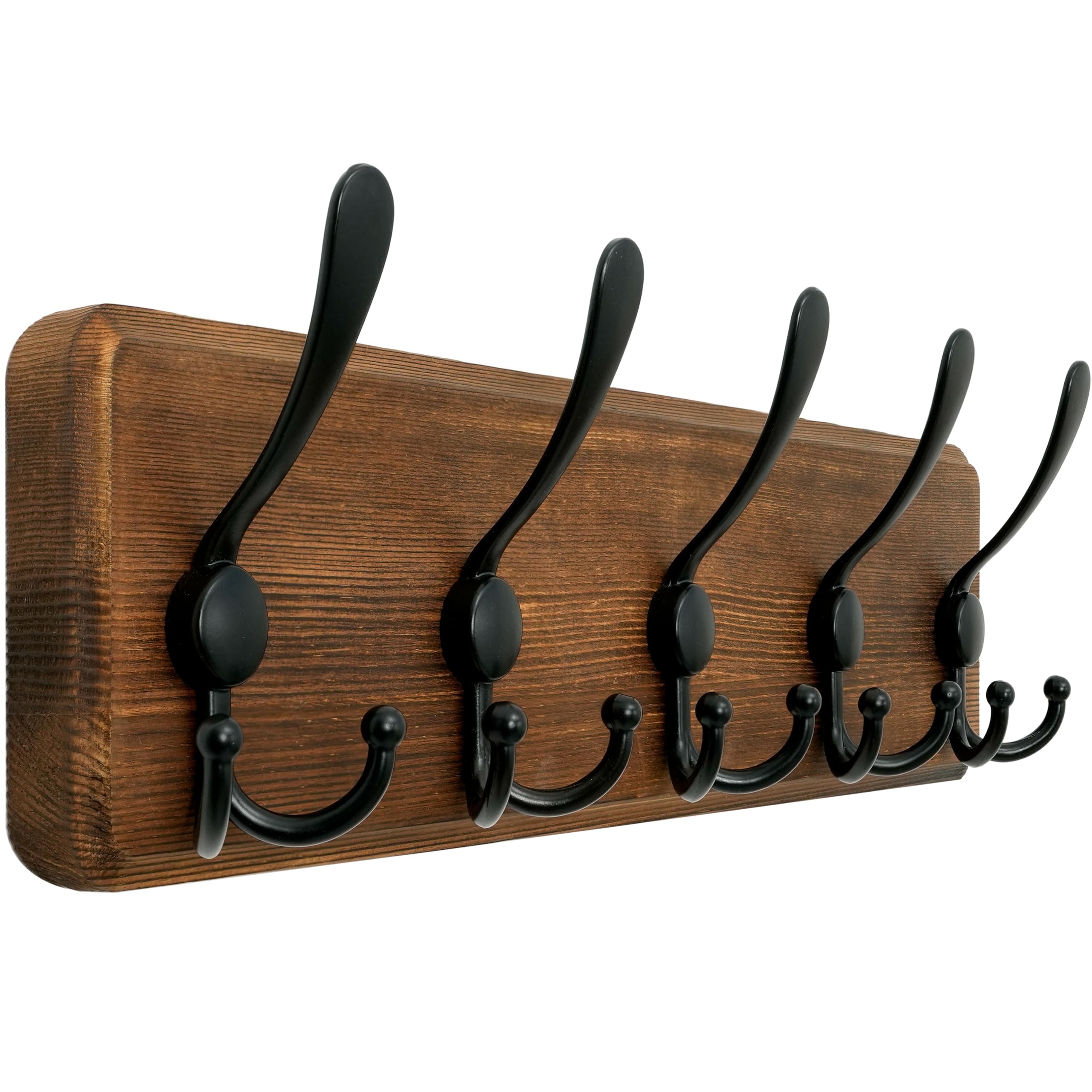 WEBI Solid Wood Triple Hook Rack