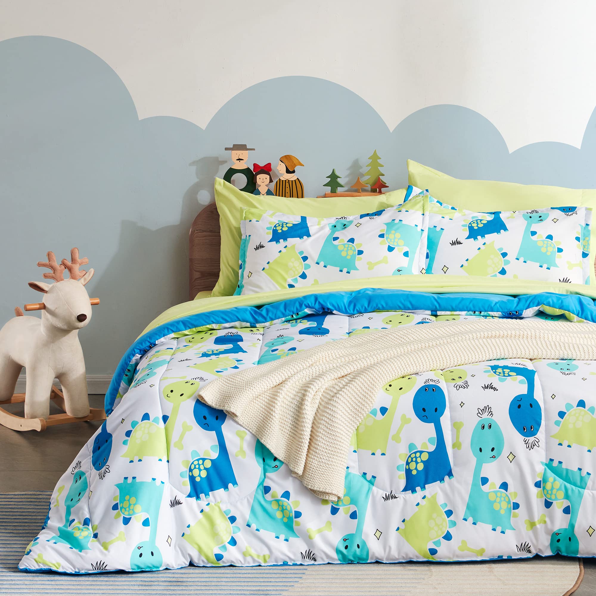Sleep Zone Dino Comforter Set
